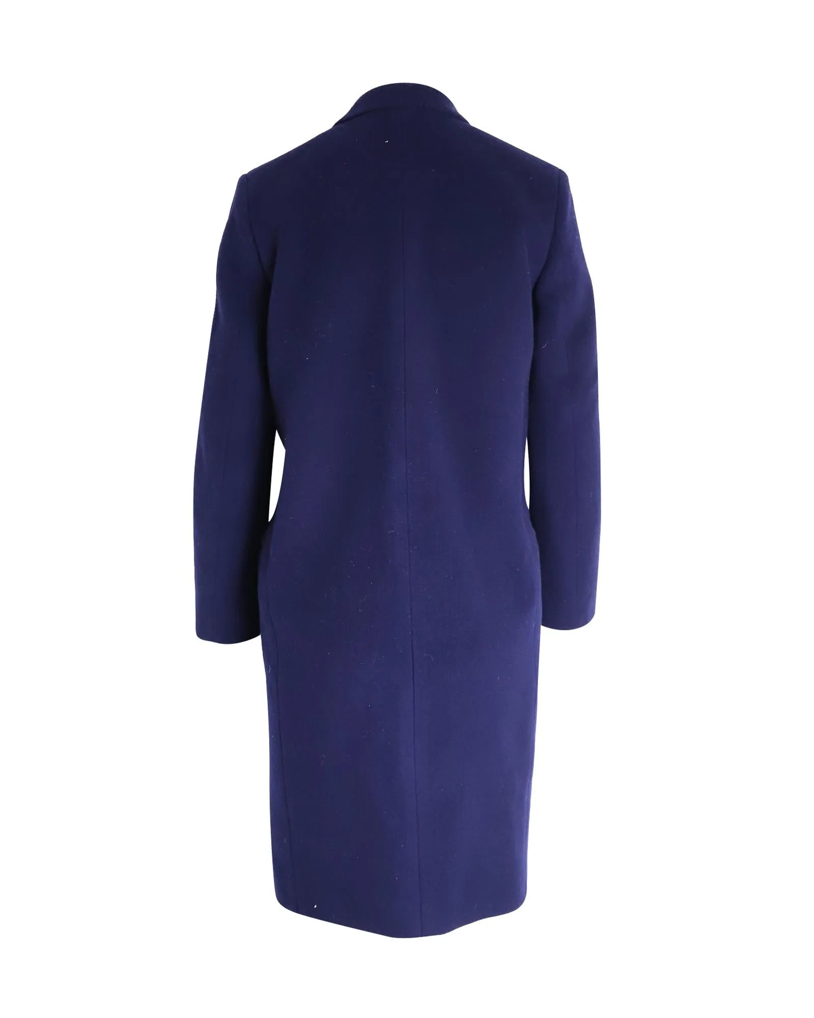 Blue Wool Open-Front Coat