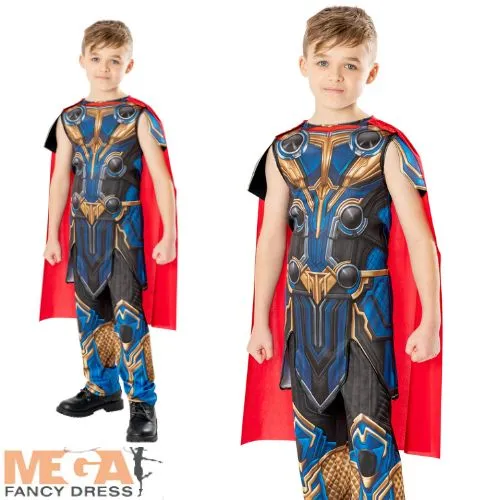 Boys Licensed Thor Marvel Avengers Superhero Fancy Dress Costume