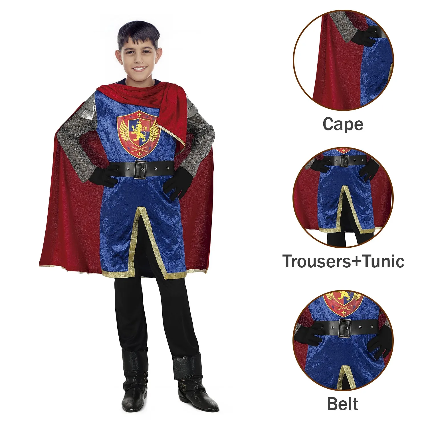 Boys Medieval King Book Day Fancy Dress Costume