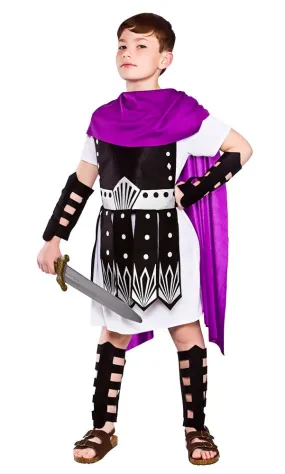 Boys Roman Warrior Grecian Gladiator Book Week Fancy Dress Costume