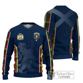 Buchanan Tartan Ugly Sweater with Family Crest and Lion Rampant Vibes Sport Style