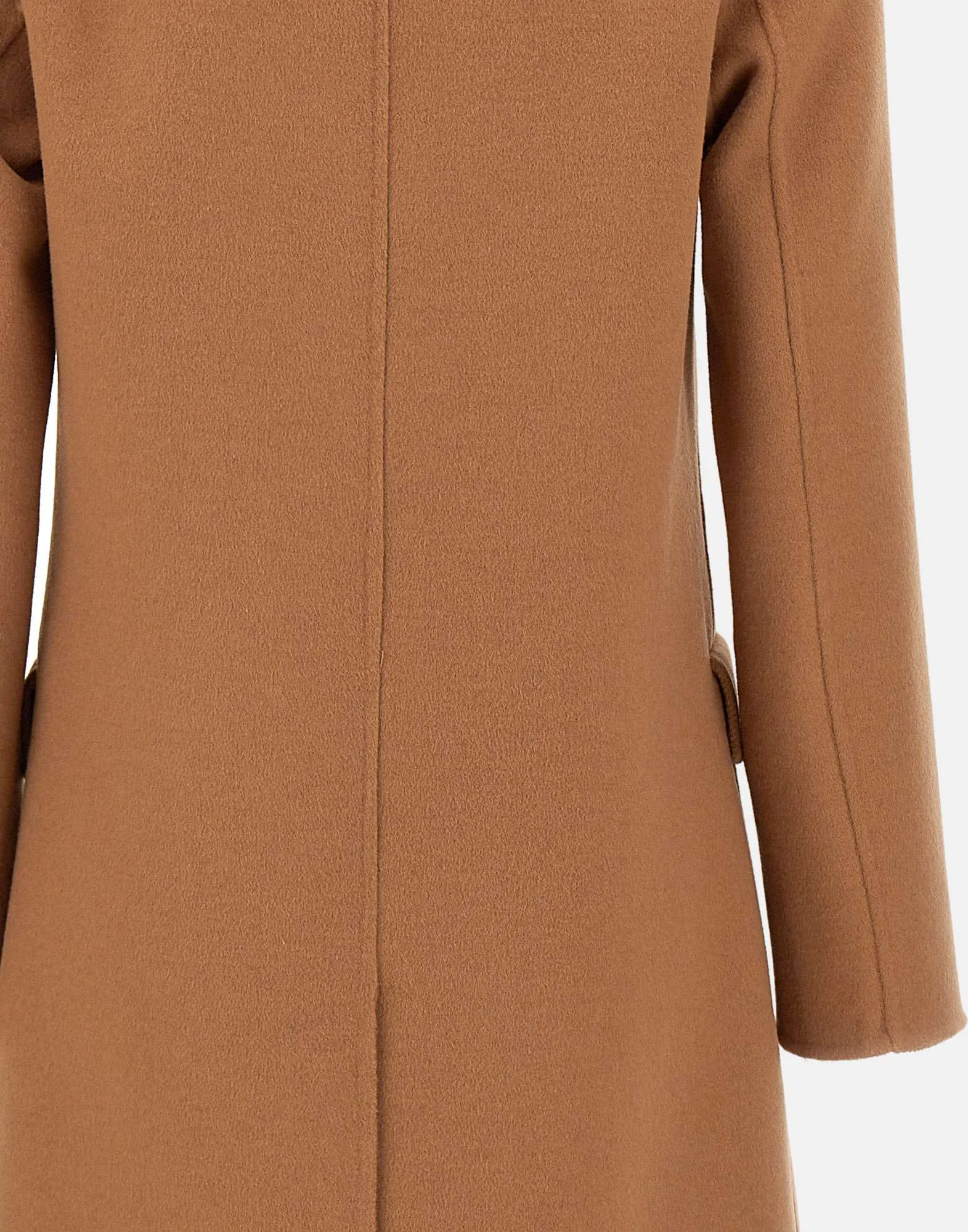 Camel Wool Blend Double-Breasted Coat