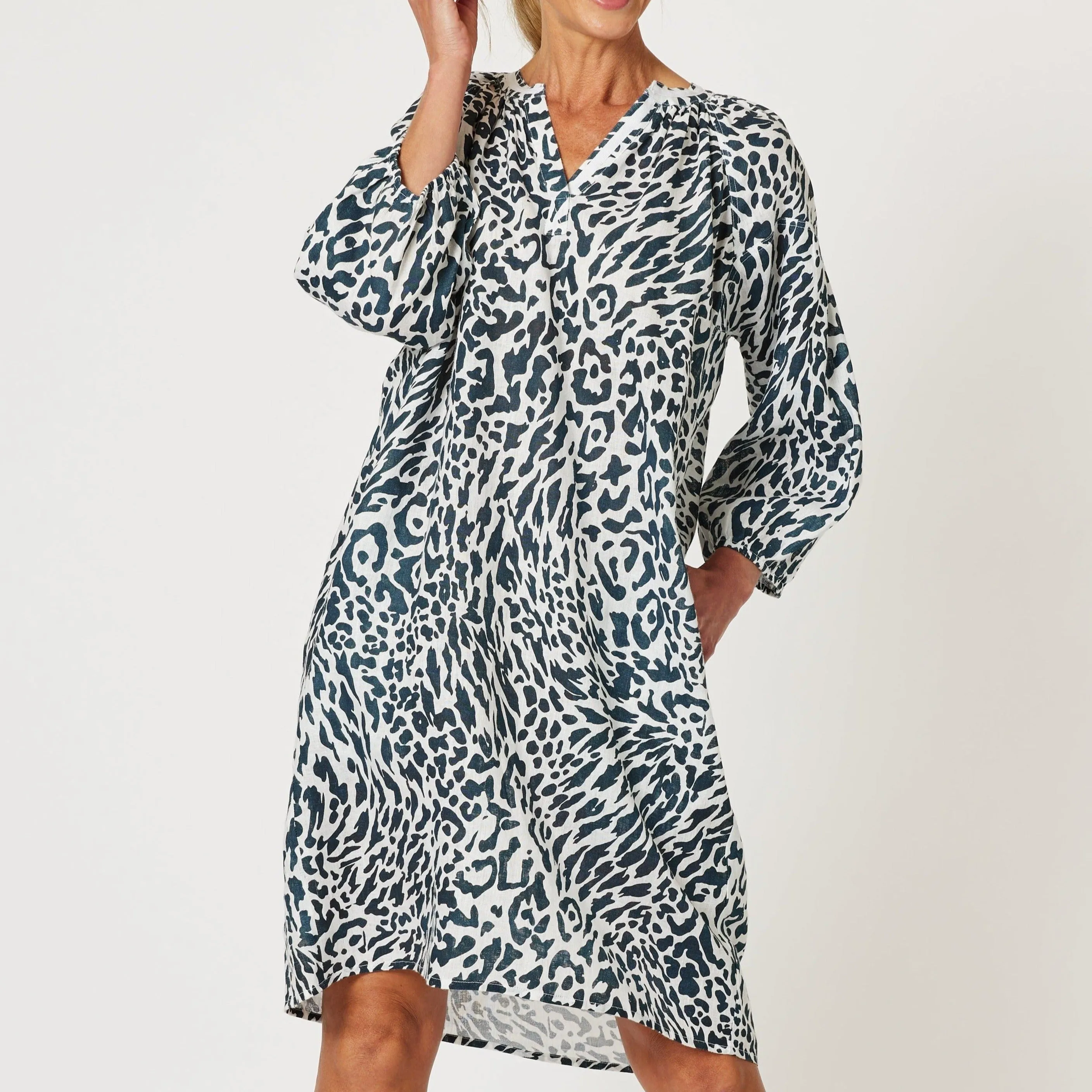 Cape Print Dress