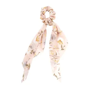 Carya Pale Pink Floral Scarf Scrunchie