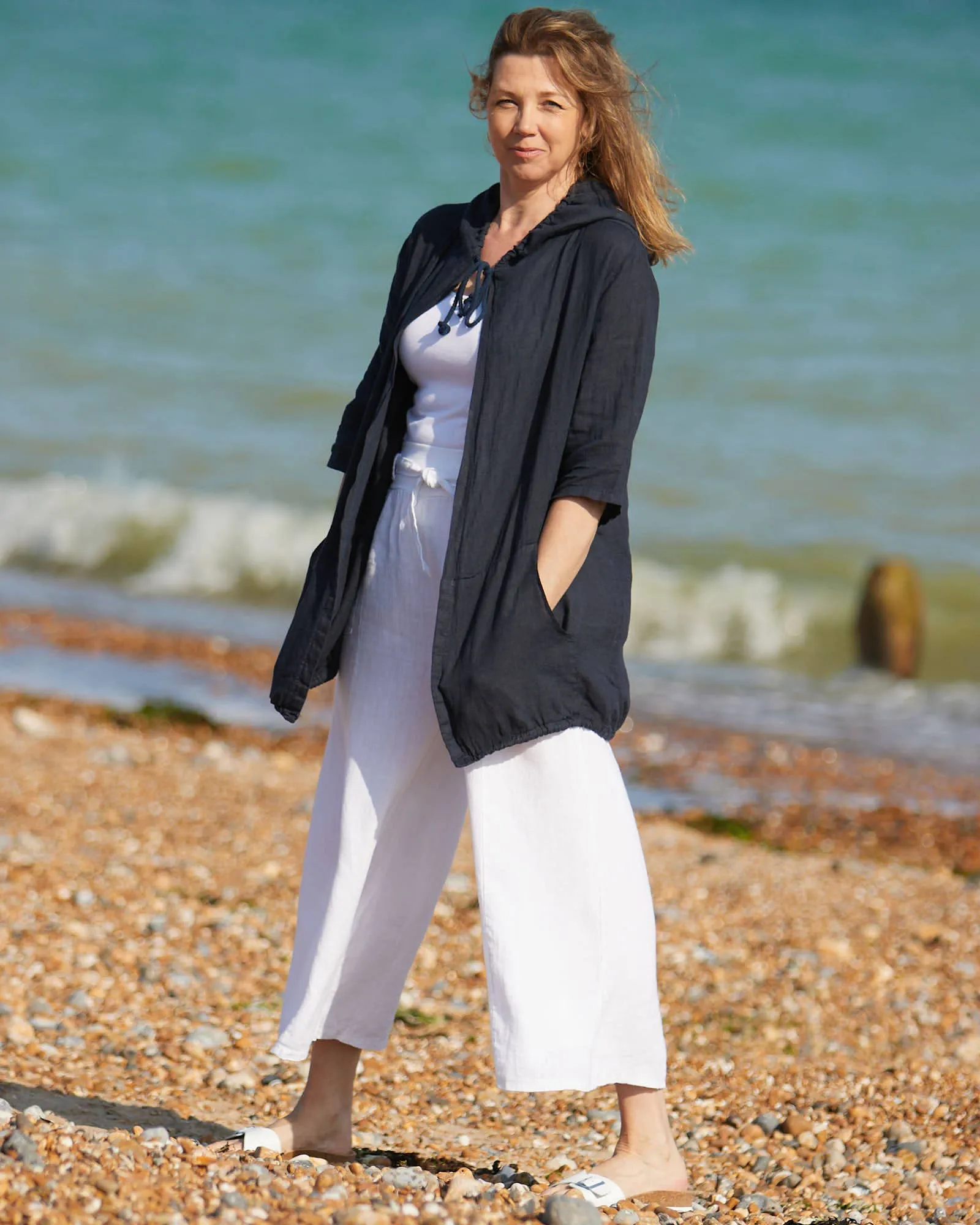 Casual Hooded Linen Jacket