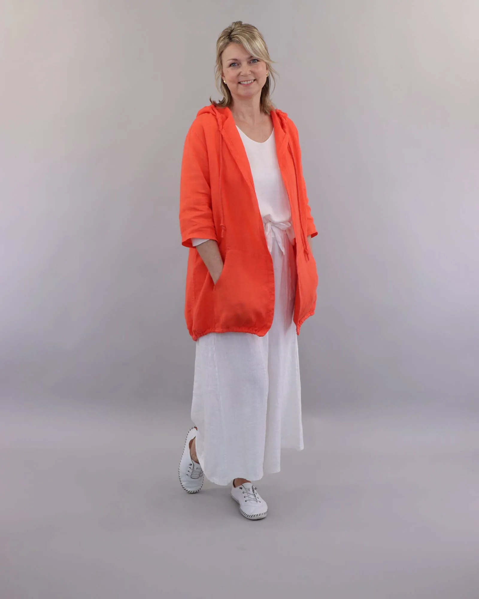 Casual Hooded Linen Jacket