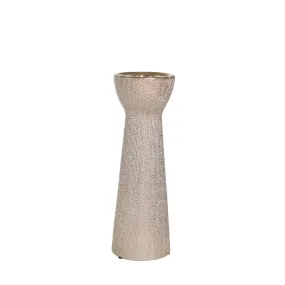 Ceramic 12" Bead Candle Holder,Champagne