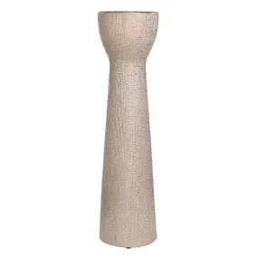 Ceramic 16" Bead Candle Holder,Champagne