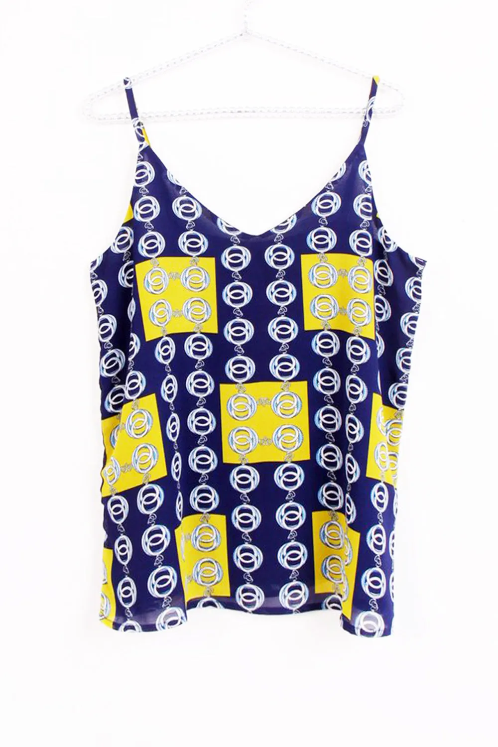 Chain Print Strappy Cami Top