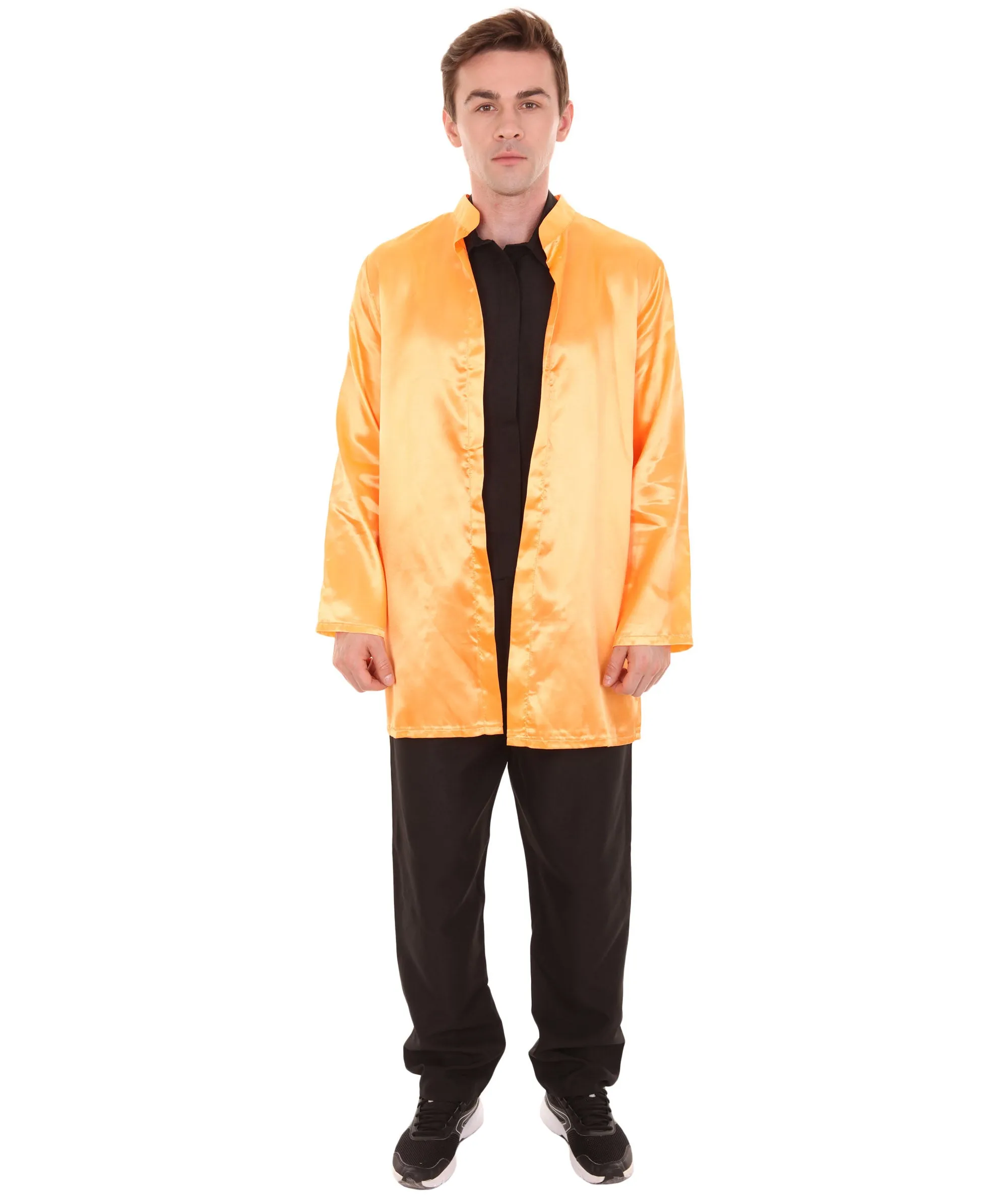 Chinese Traditional Martial Arts Kung Fu Uniform Orange Costume.