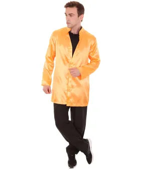 Chinese Traditional Martial Arts Kung Fu Uniform Orange Costume.