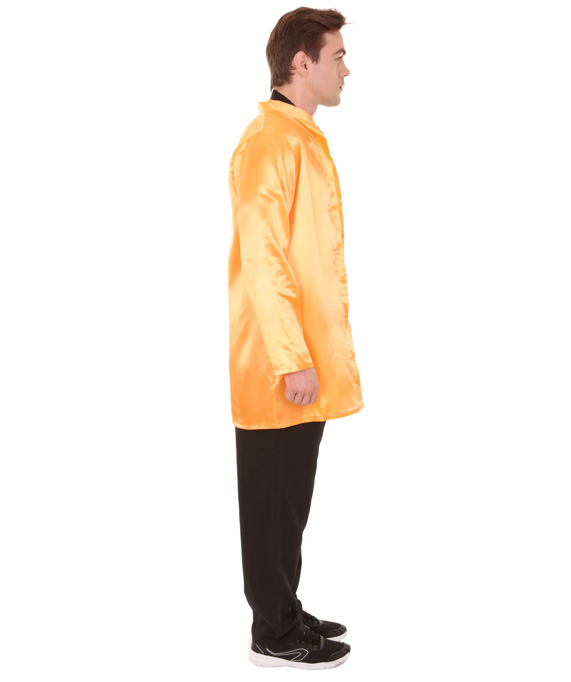 Chinese Traditional Martial Arts Kung Fu Uniform Orange Costume.