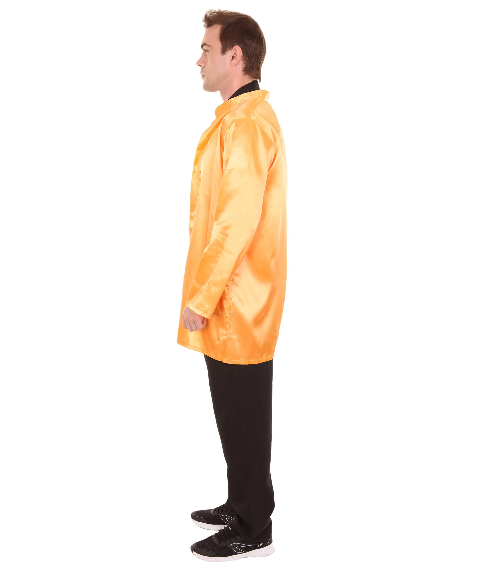 Chinese Traditional Martial Arts Kung Fu Uniform Orange Costume.