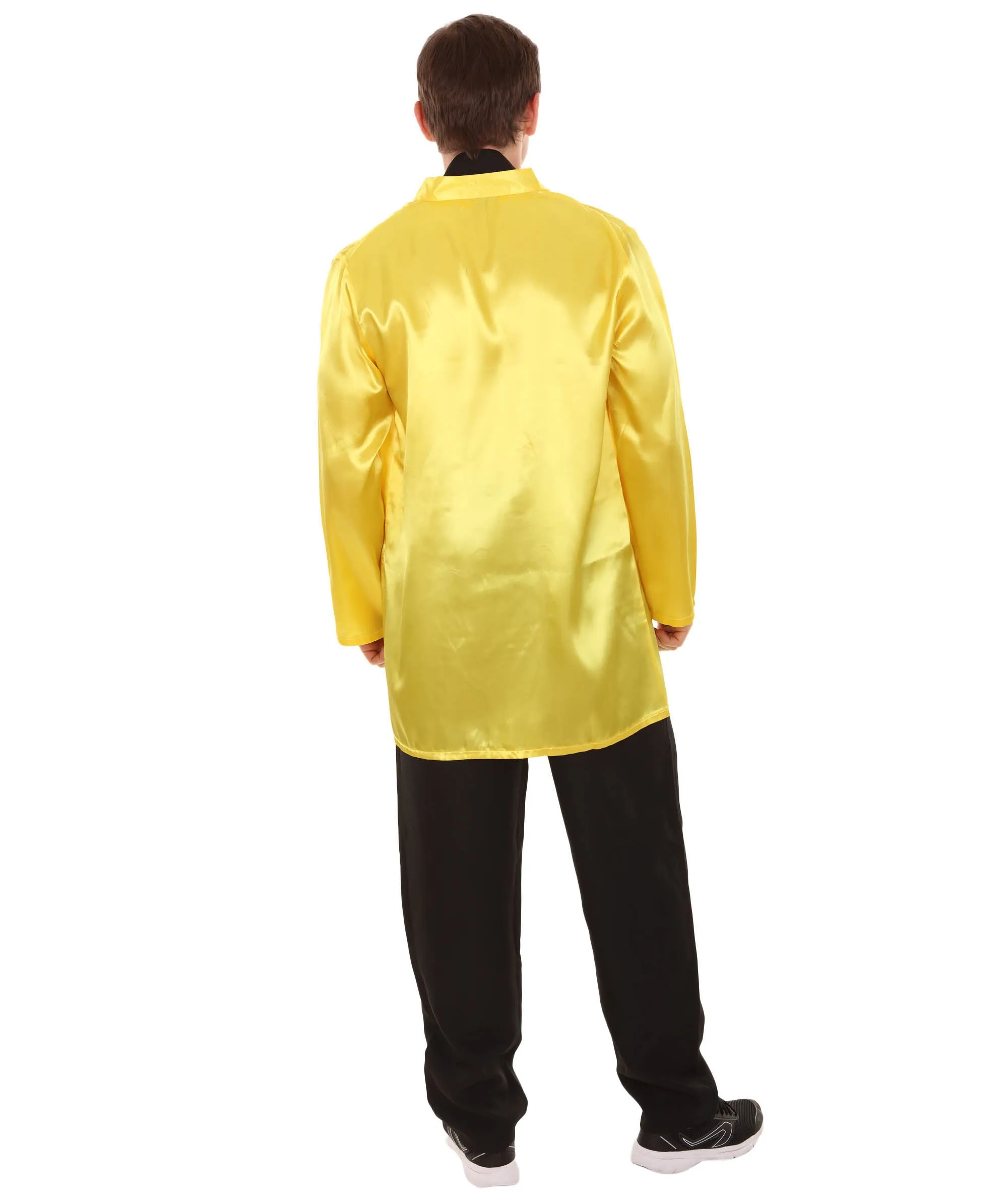 Chinese Traditional Martial Arts Kung Fu Uniform Yellow Costume.