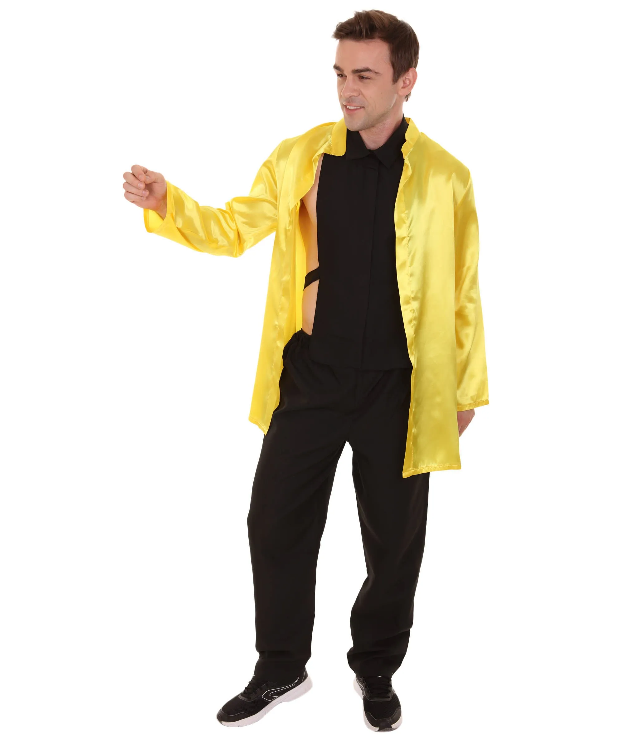 Chinese Traditional Martial Arts Kung Fu Uniform Yellow Costume.