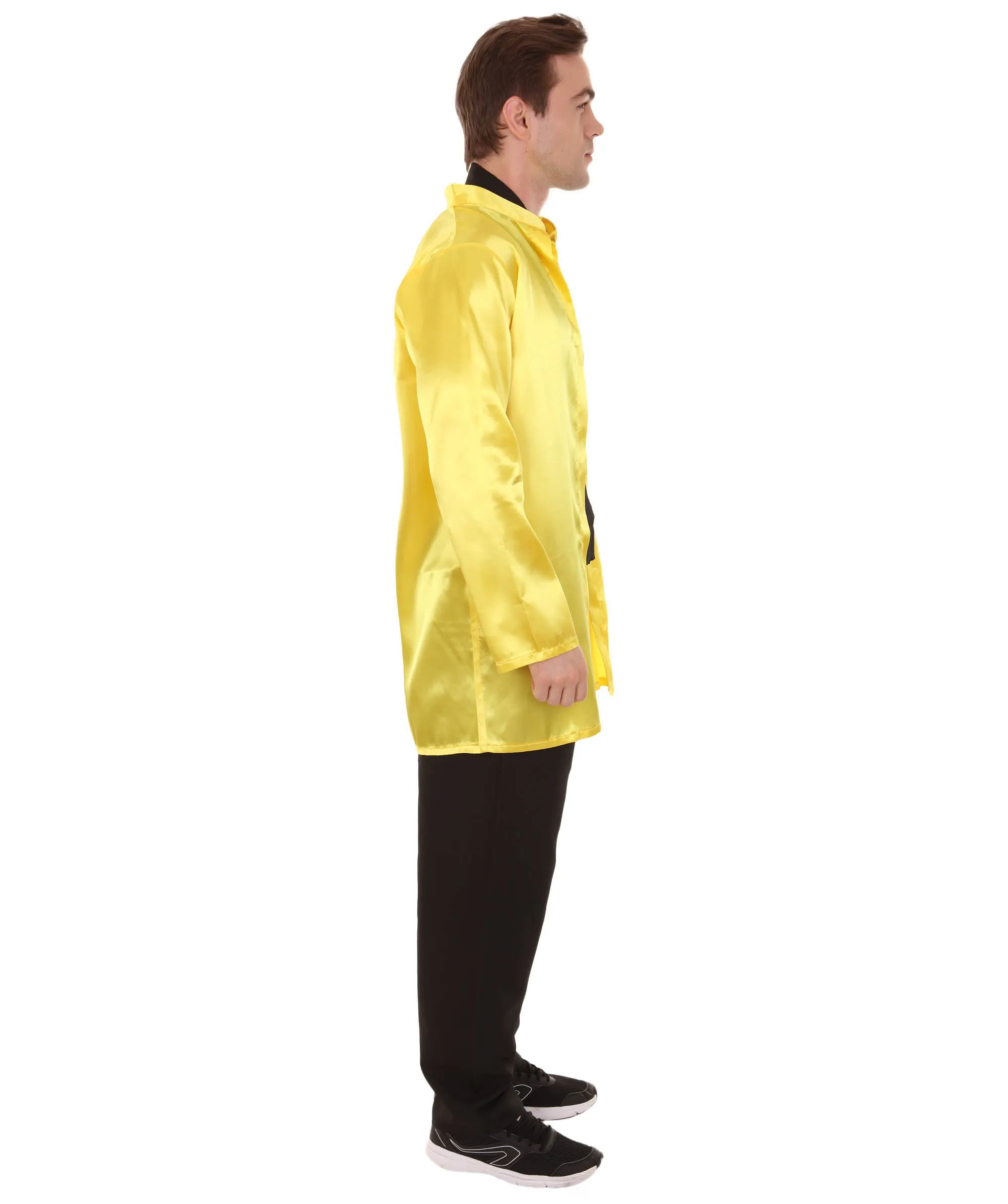 Chinese Traditional Martial Arts Kung Fu Uniform Yellow Costume.