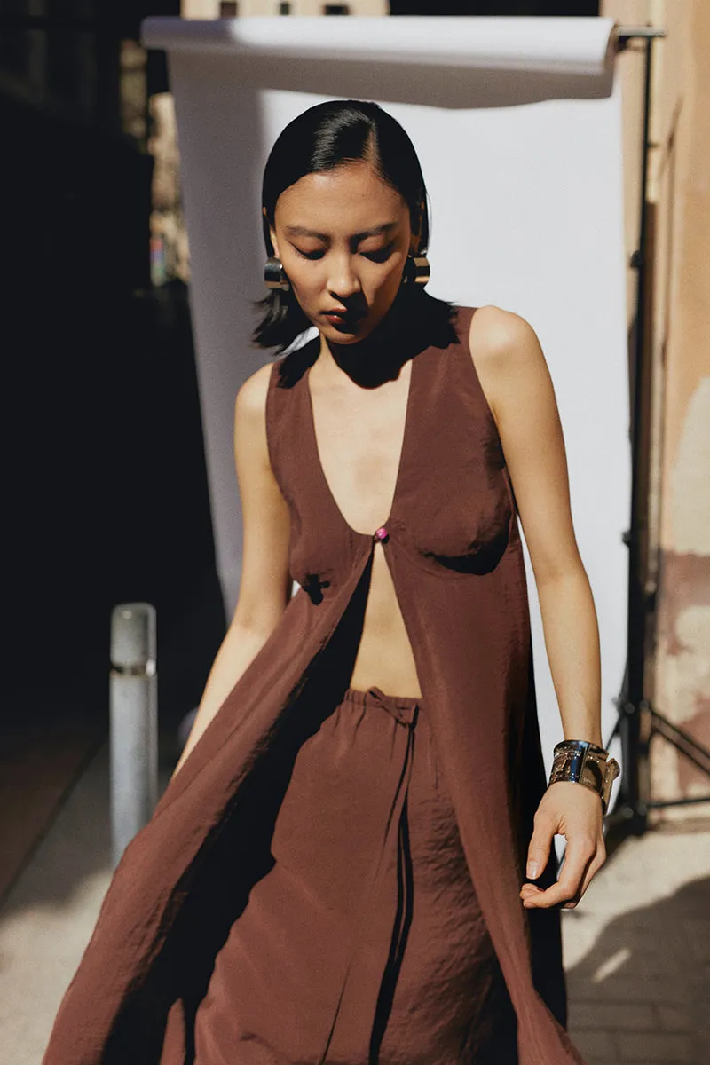 CHOCOLATE TUNIC VEST