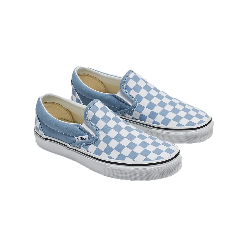 Classic Slip-On Checkerboard Dusty Blue