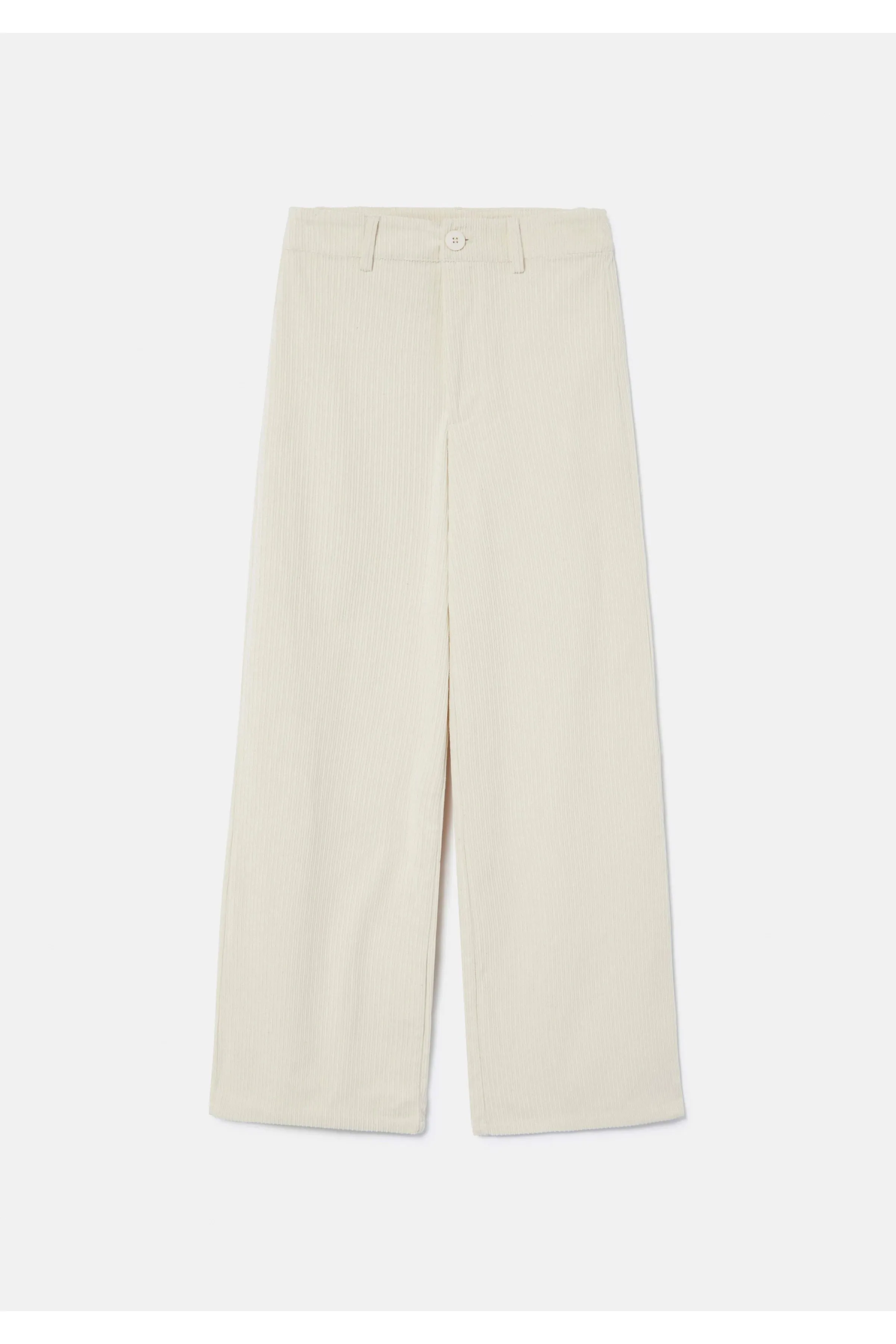 Compania Fantastica Soft Corduroy Wide-Leg Trousers White