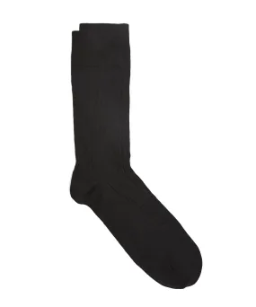 Corgi Solid Black Dress Socks