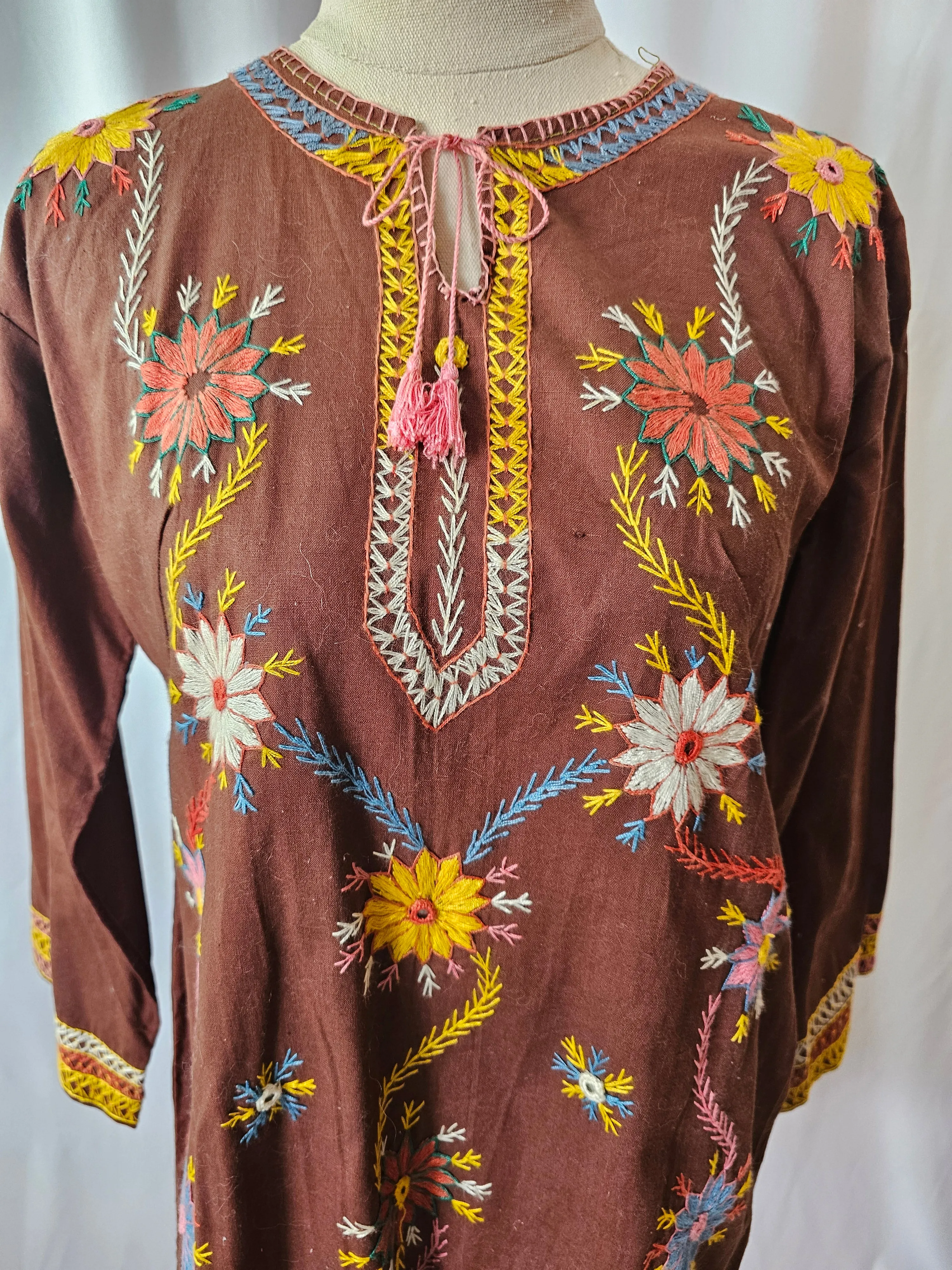 Cotton embroidered Tunic dress S