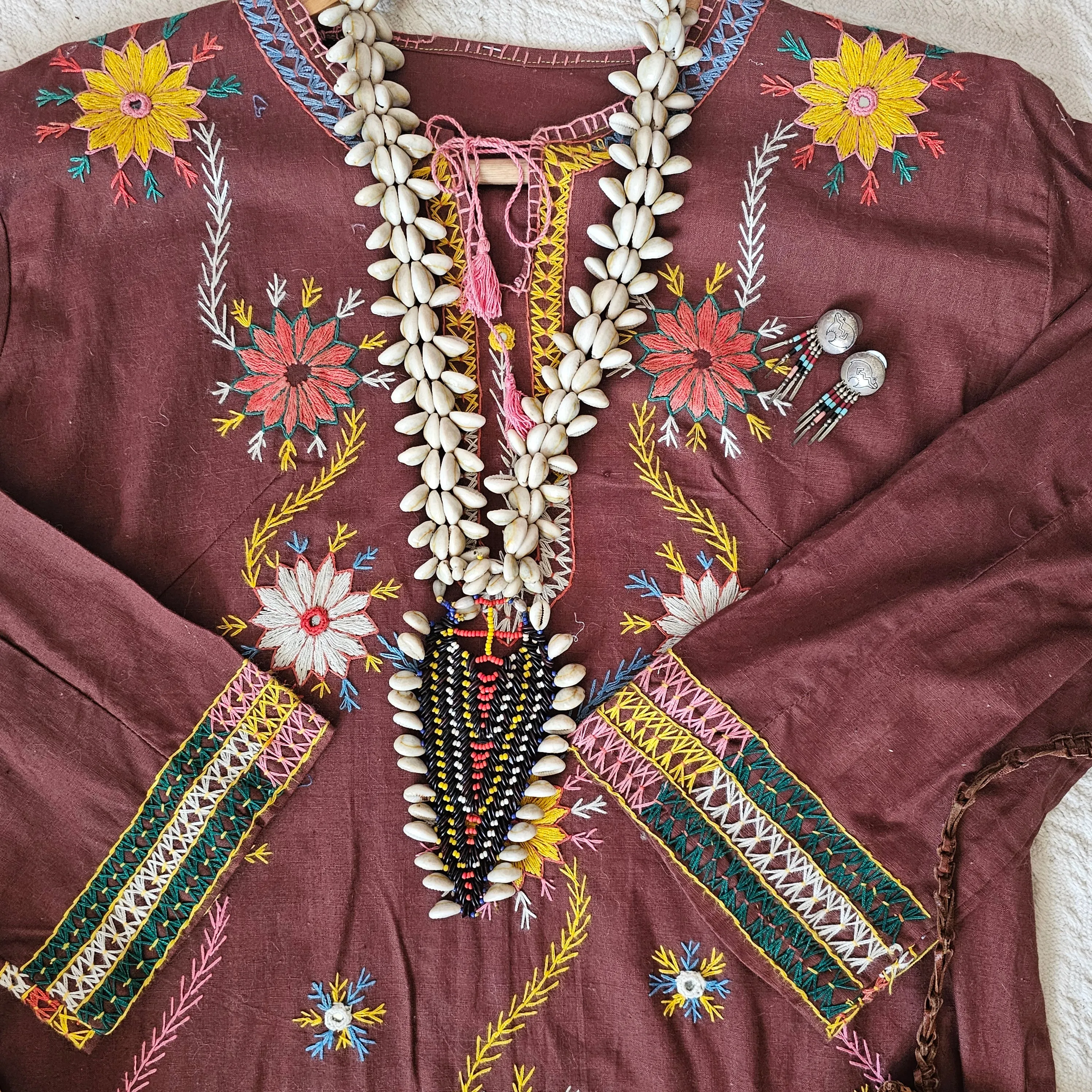 Cotton embroidered Tunic dress S