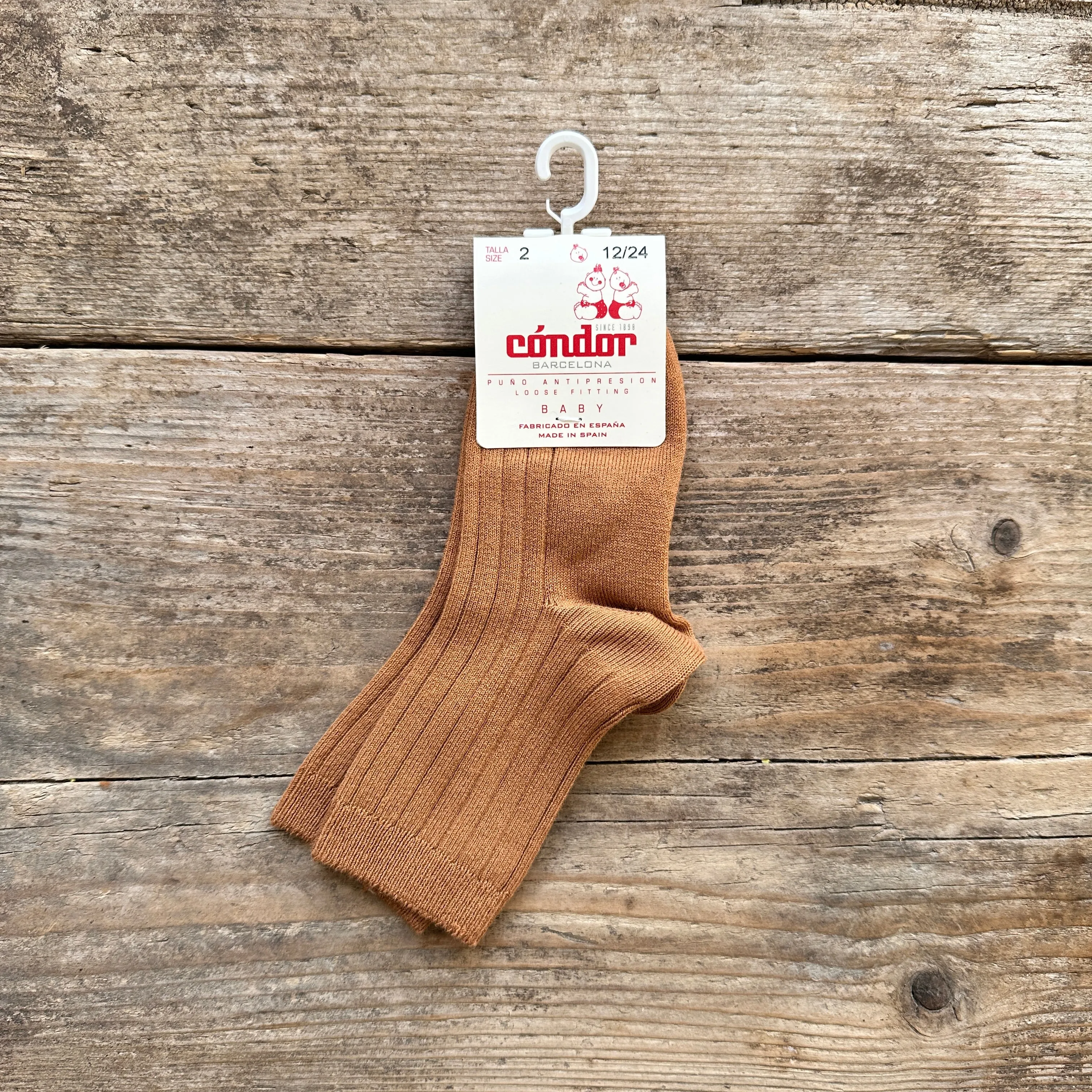 Cotton Rib Ankle Socks | Cinnamon