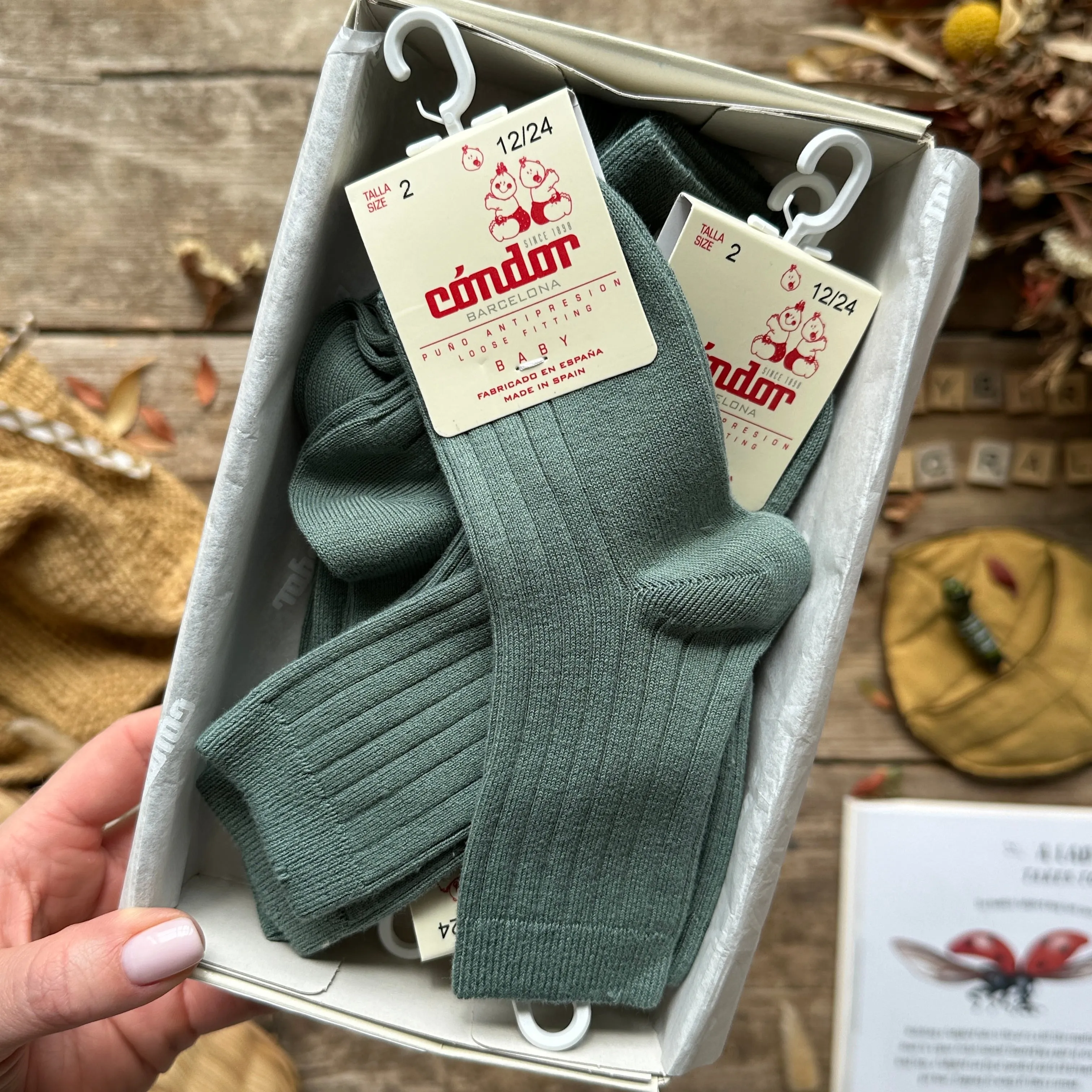 Cotton Rib Ankle Socks | Lichen