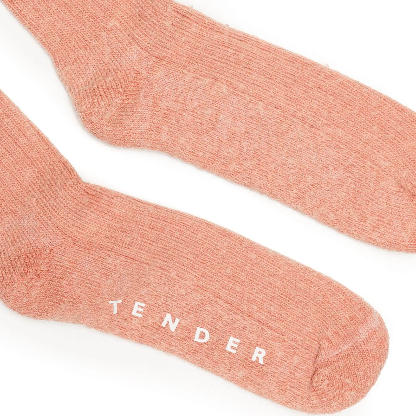 Cotton Rib Socks - Red Ochre