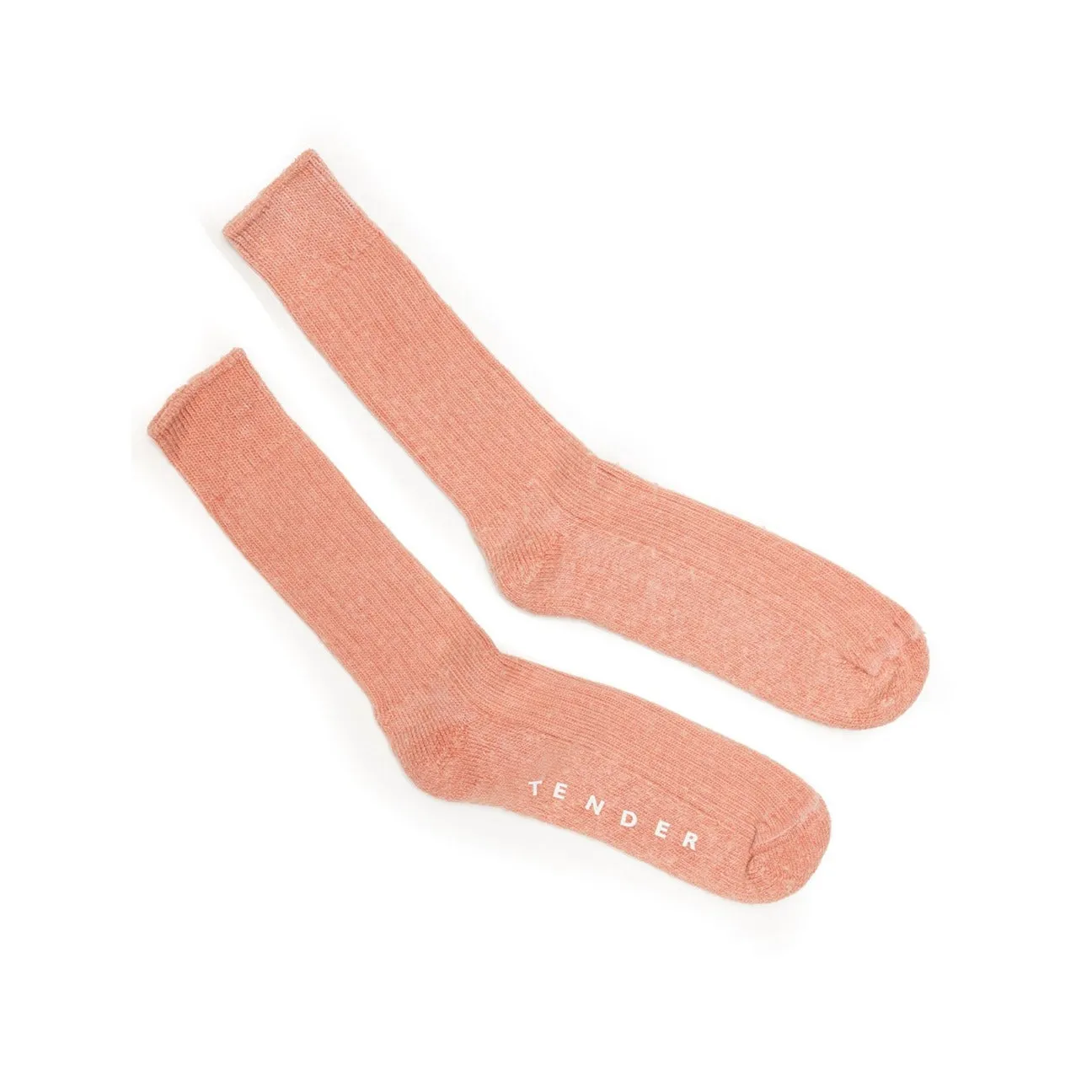 Cotton Rib Socks - Red Ochre