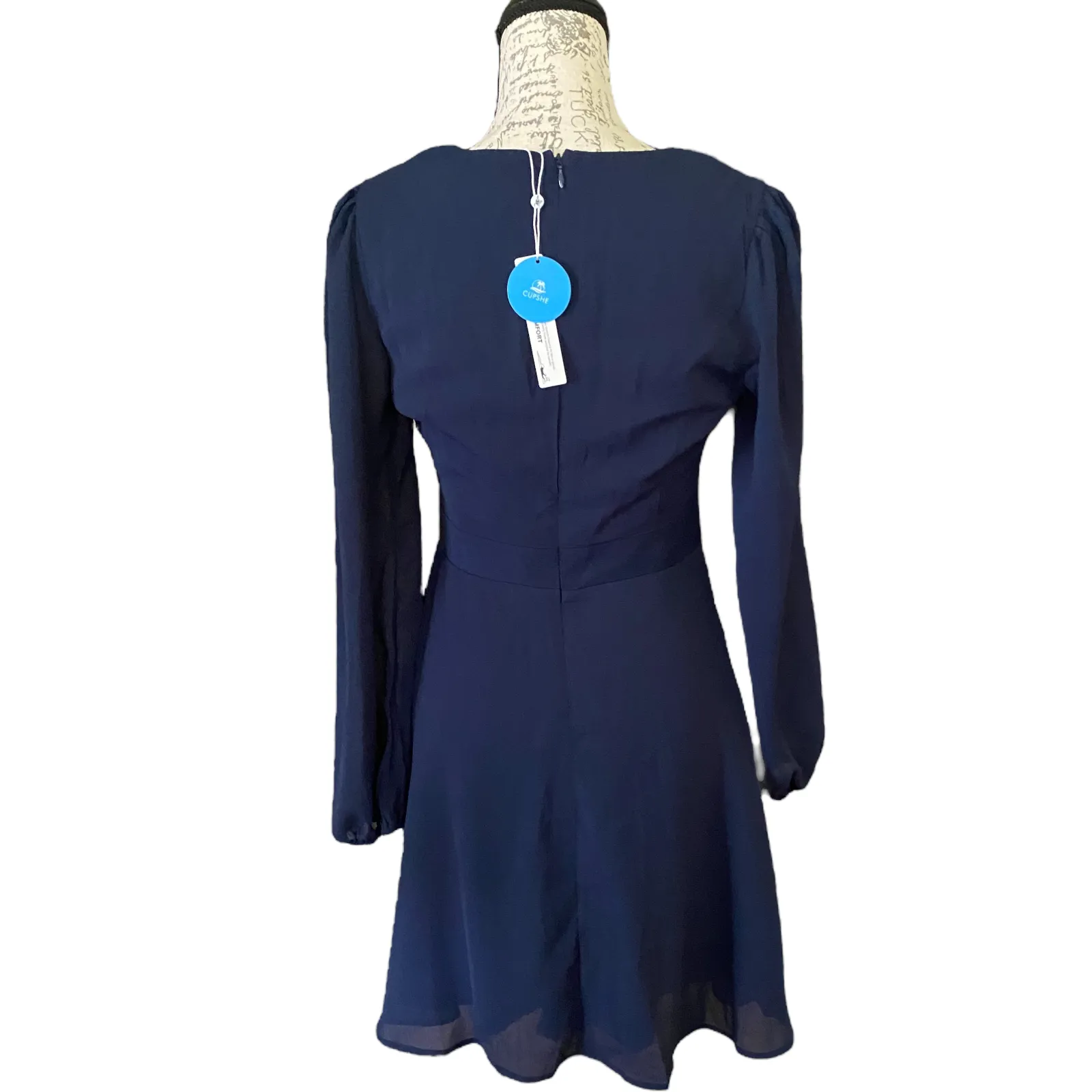 Cupshe Blue Long Sleeve Dress Layered Size Small