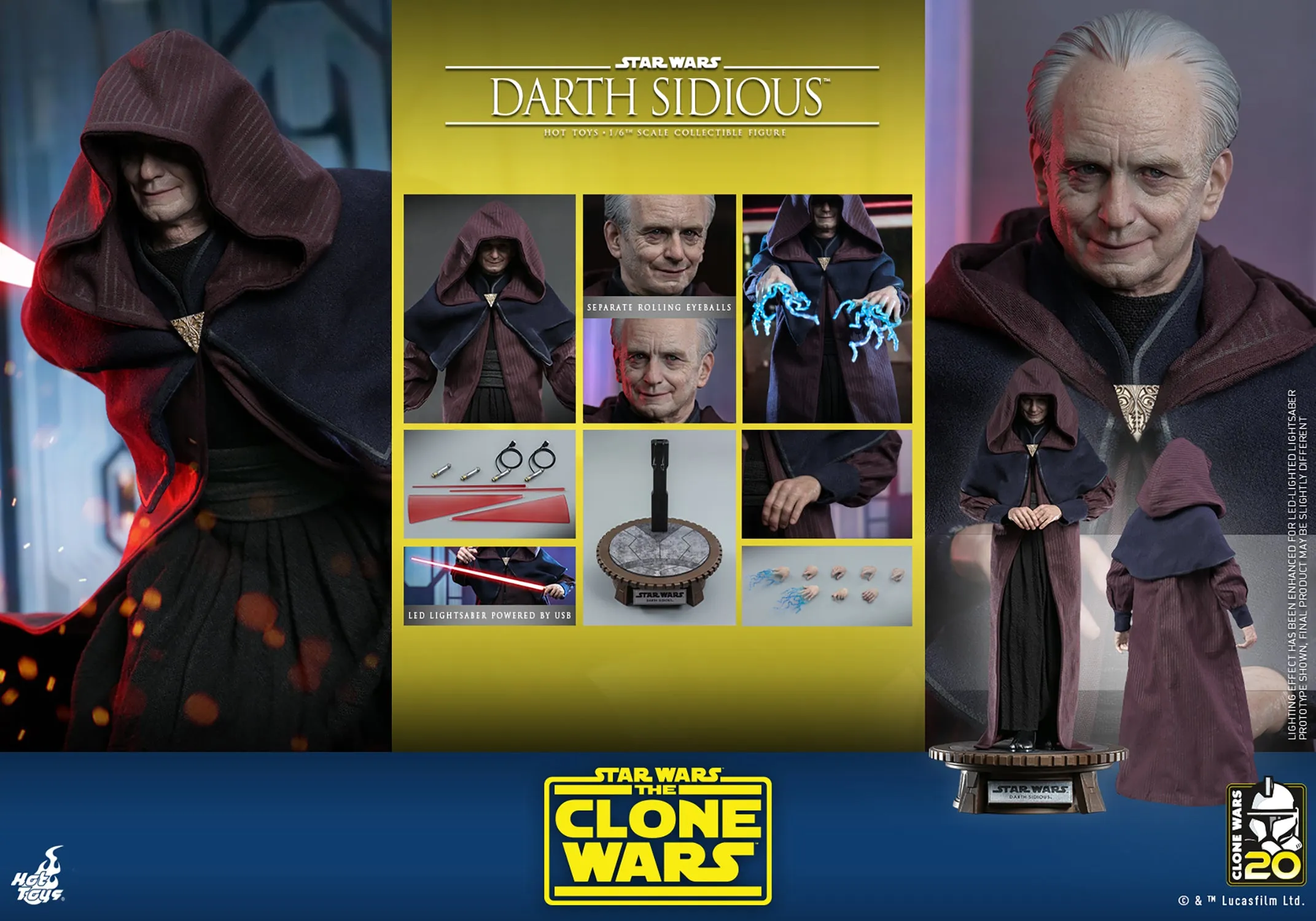 Darth Sidious 1/6 Scale Figure by Hot Toys