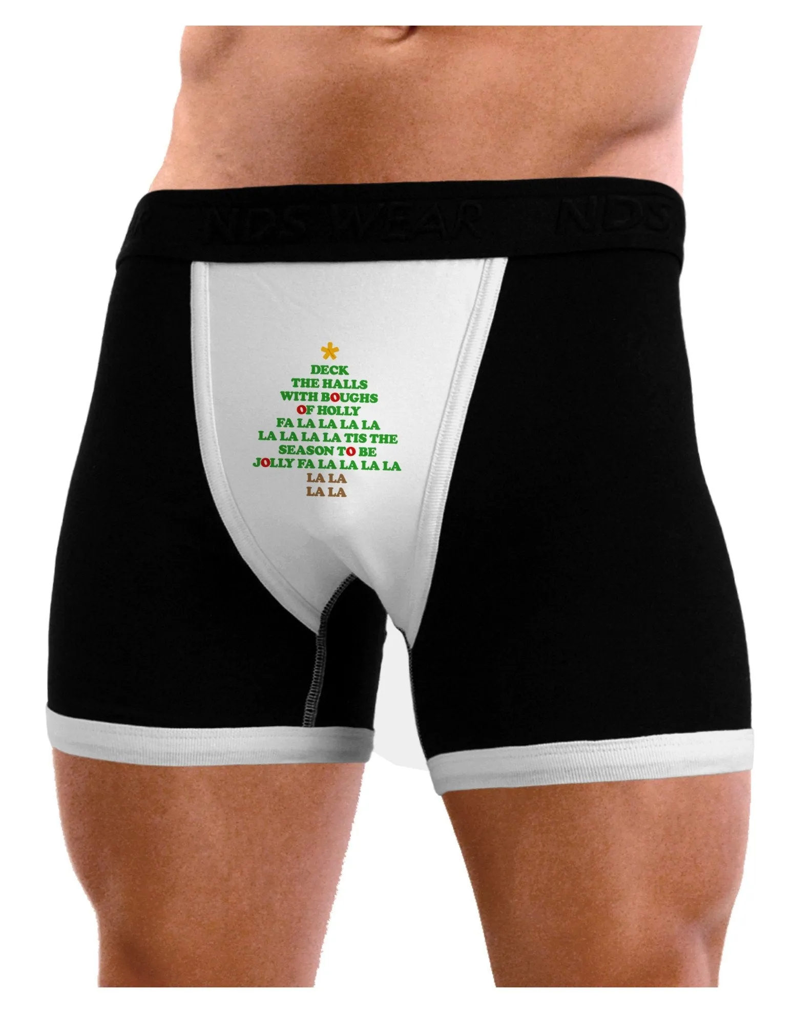 Deck the Halls Lyrics Christmas Tree Mens Boxer Brief Underwear