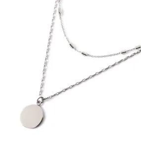 Deux Chain Disc Necklace Duo