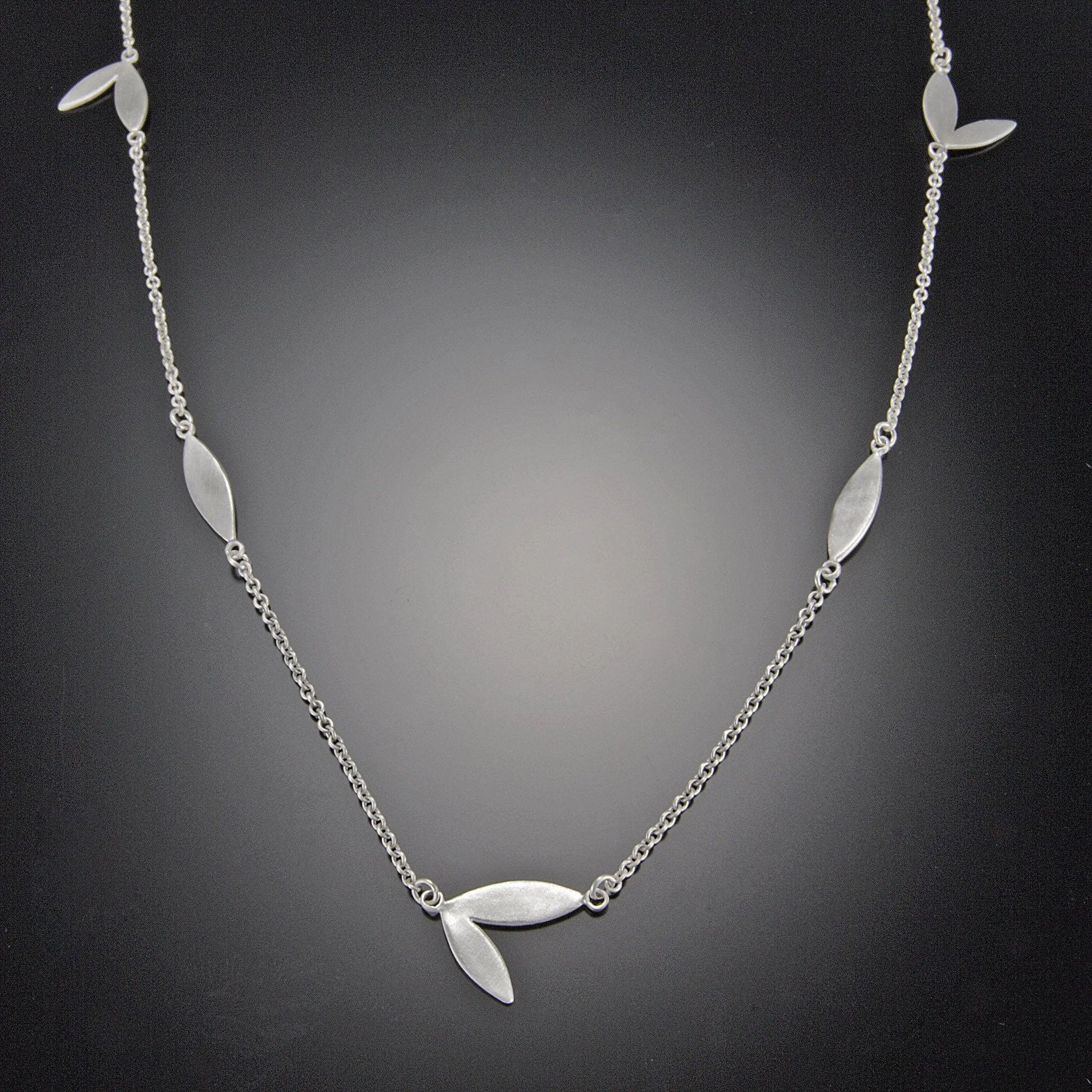 Double and Single Leaf Chain Necklace