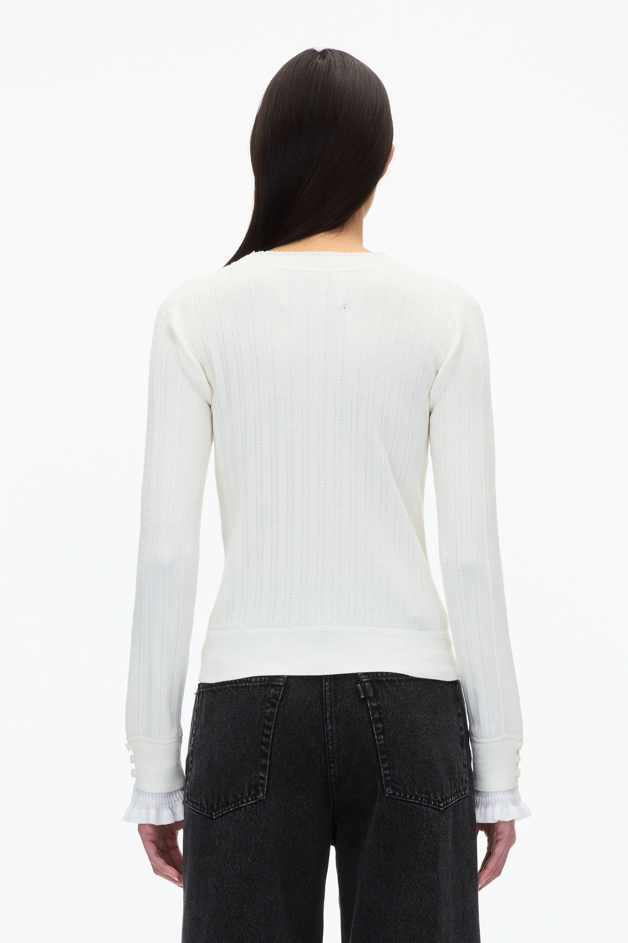 Draped Boatneck Long Sleeve Tee