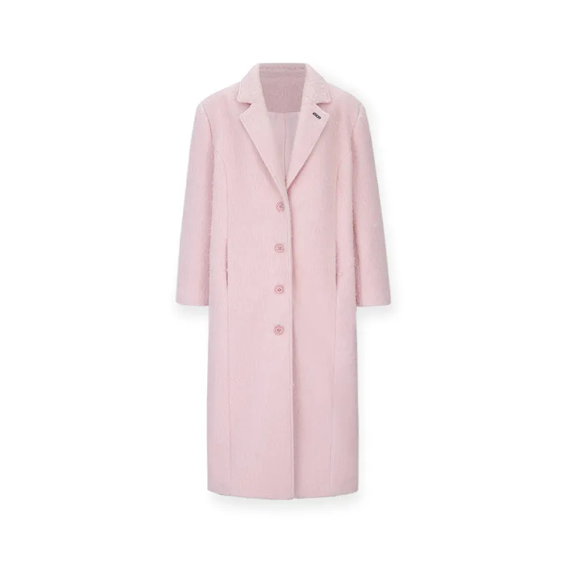 Dream Maker Pink Wool Long Coat