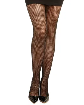 Dreamgirl Fishnet Pantyhose With Back Seam Black One Size