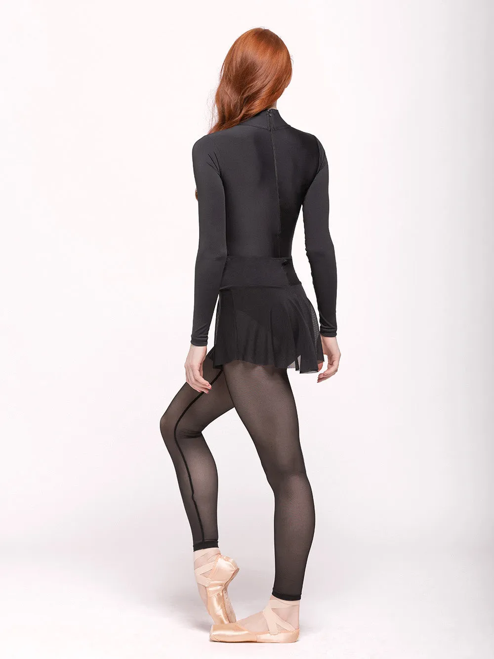 Drop Waist Skirt Kids Black Mesh RTW