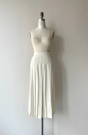 Eggshell Pleated Skirt