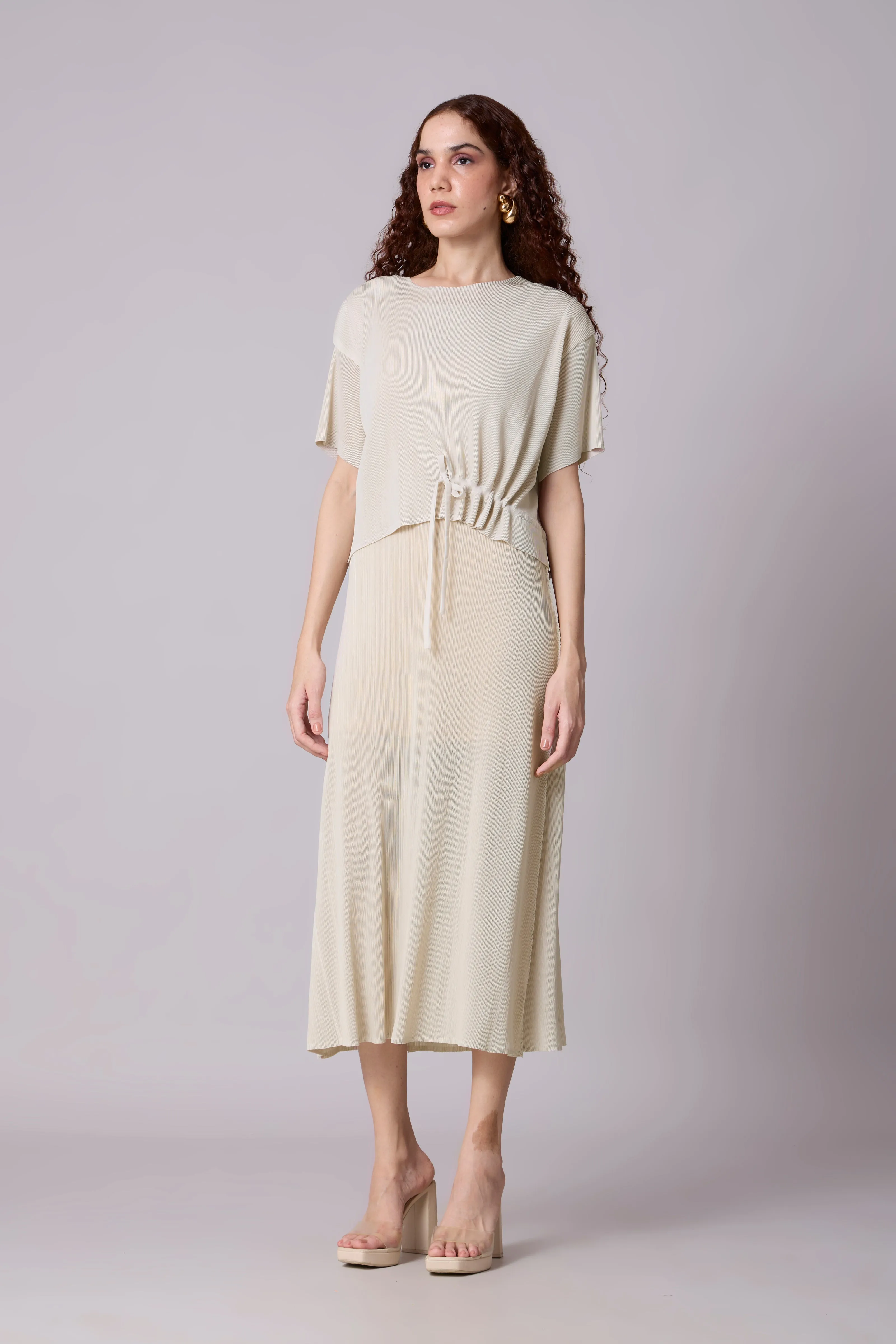 Elsie Cape Dress - Off White