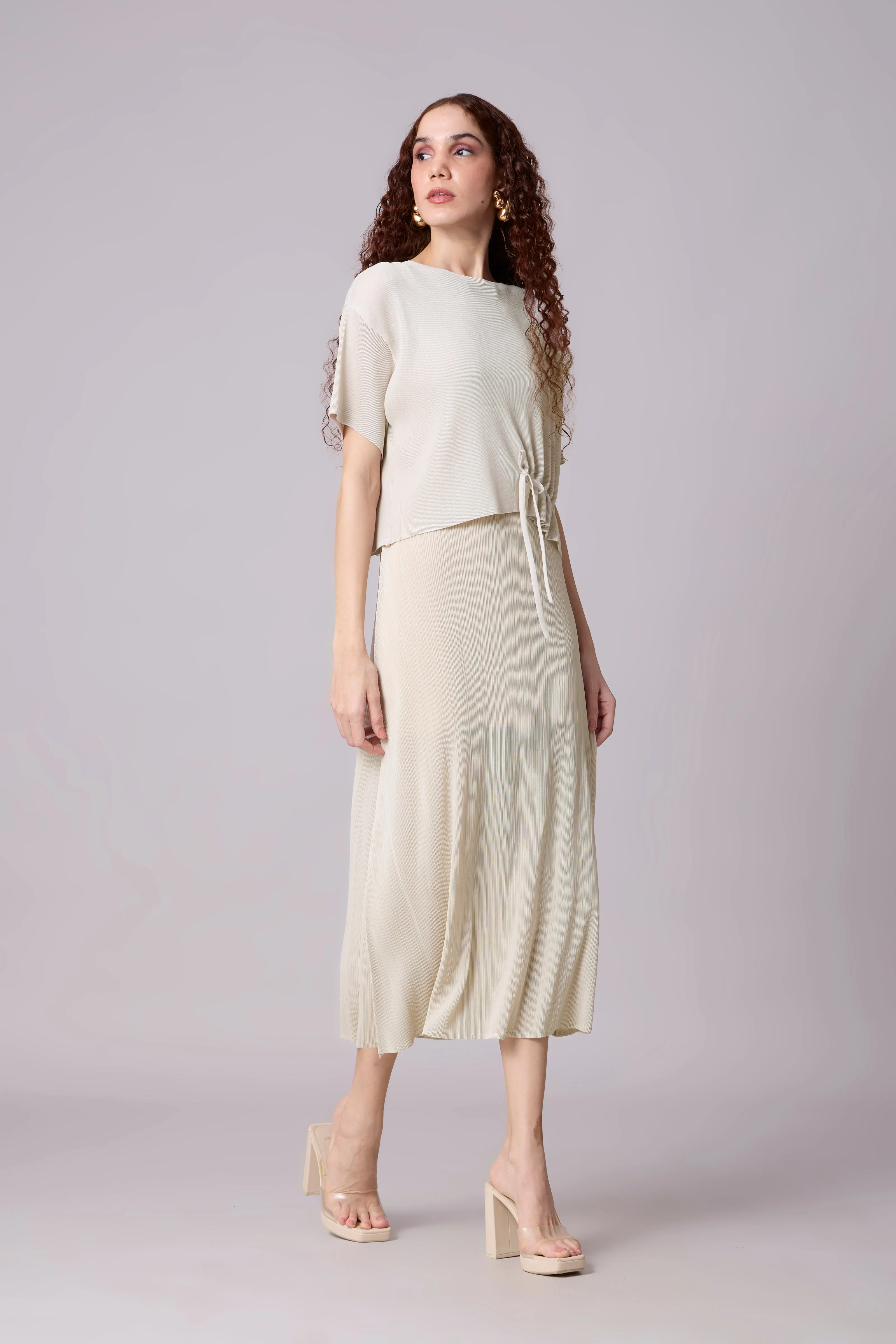 Elsie Cape Dress - Off White