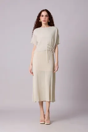 Elsie Cape Dress - Off White