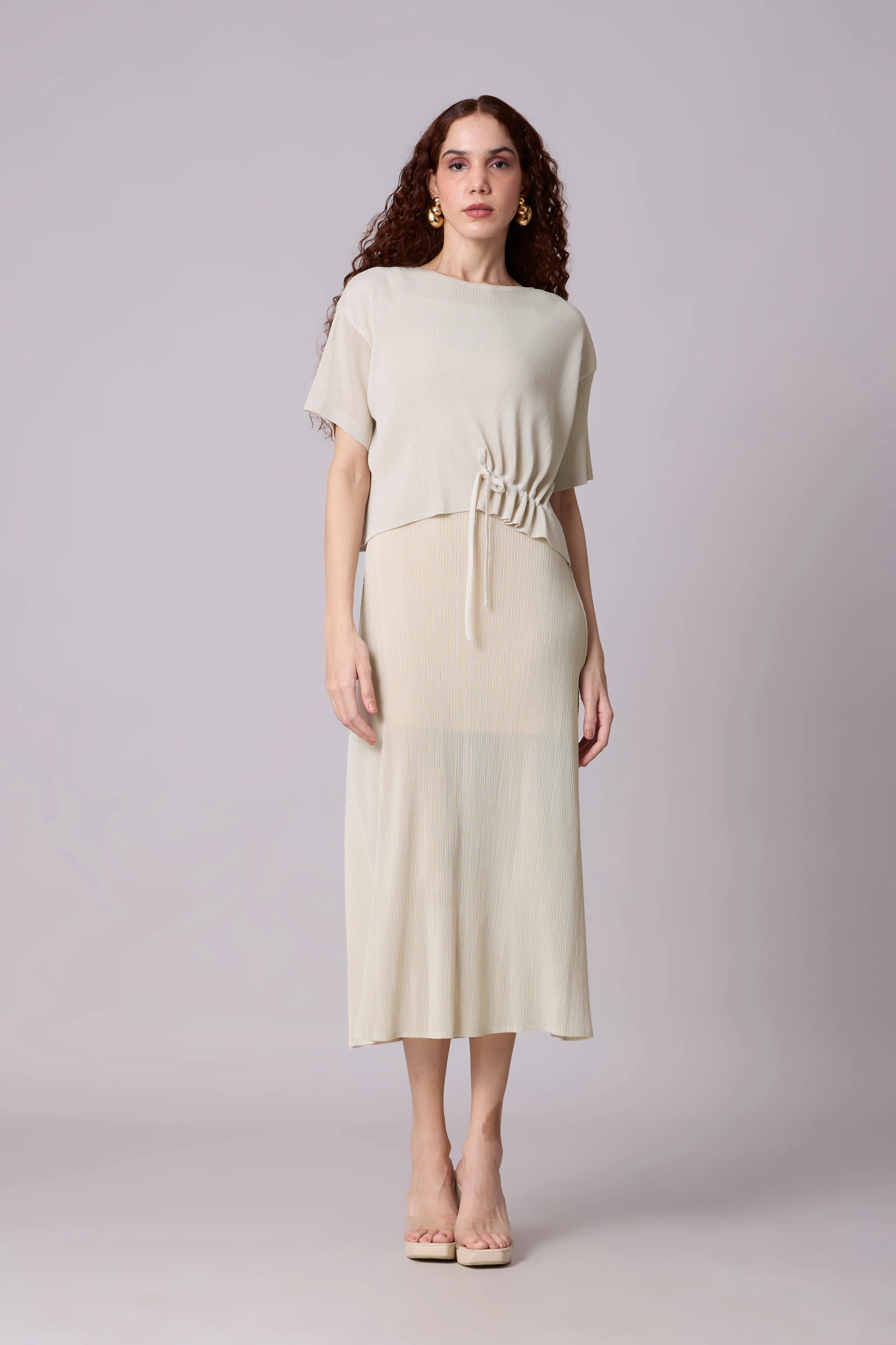 Elsie Cape Dress - Off White