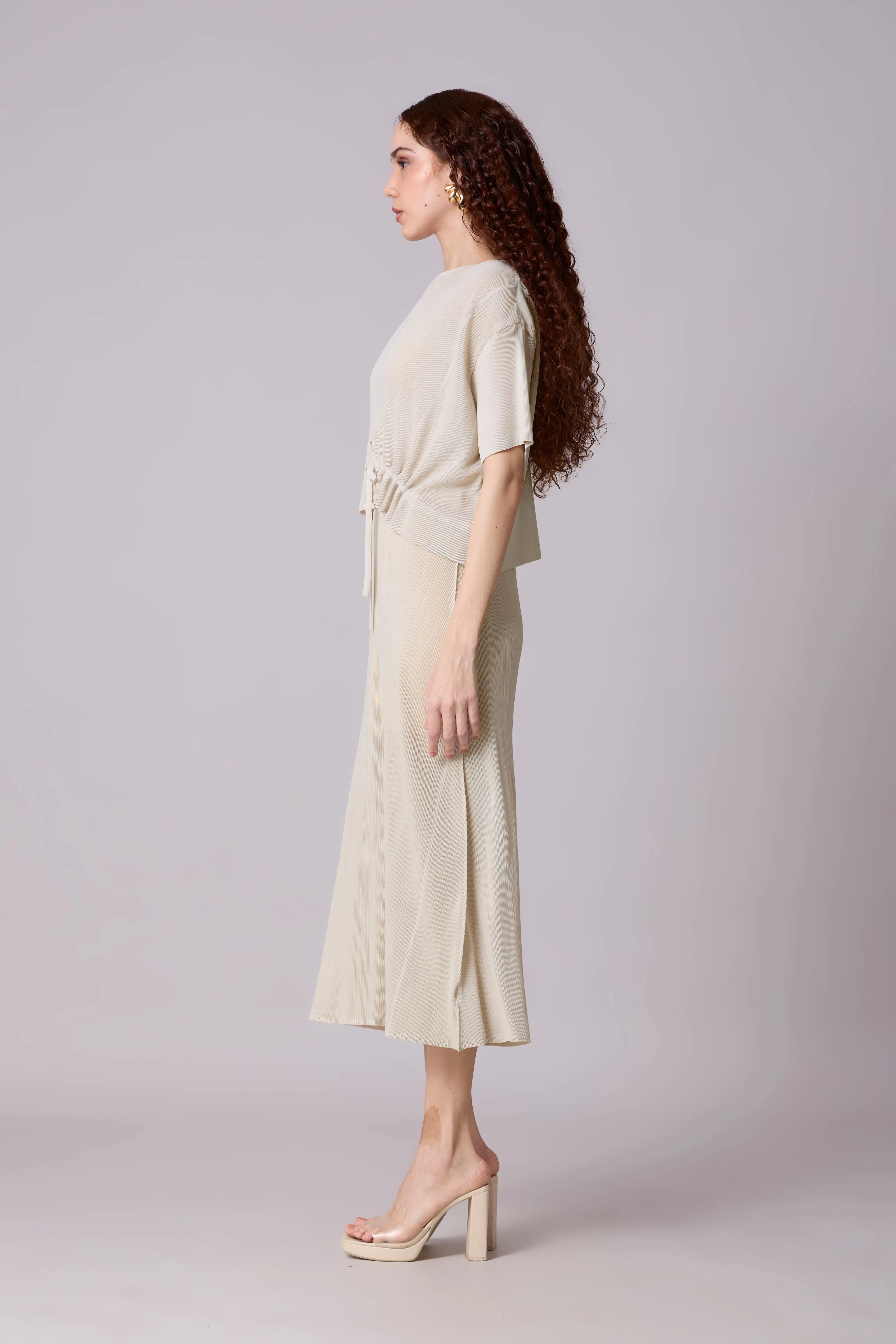 Elsie Cape Dress - Off White