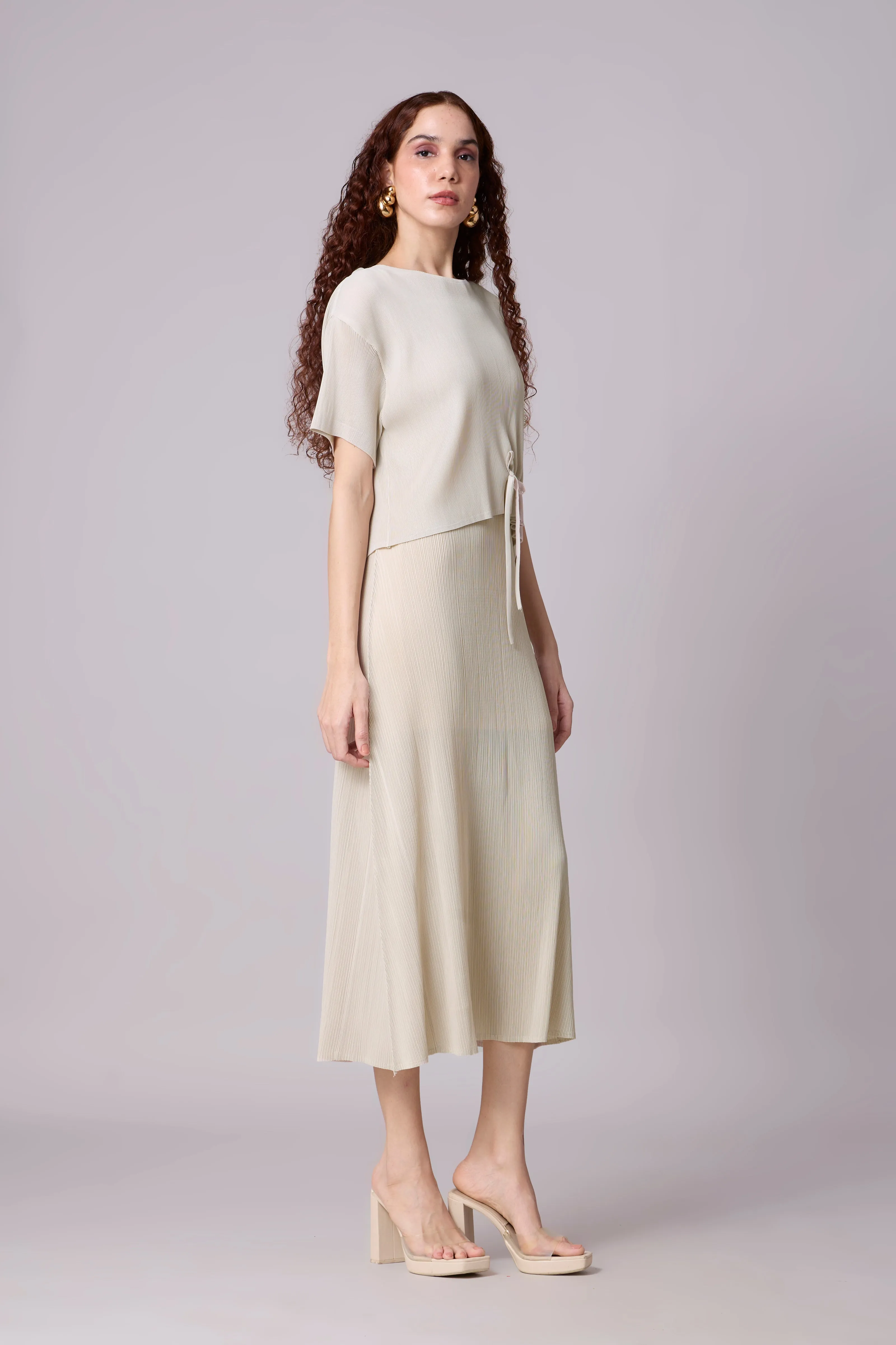 Elsie Cape Dress - Off White