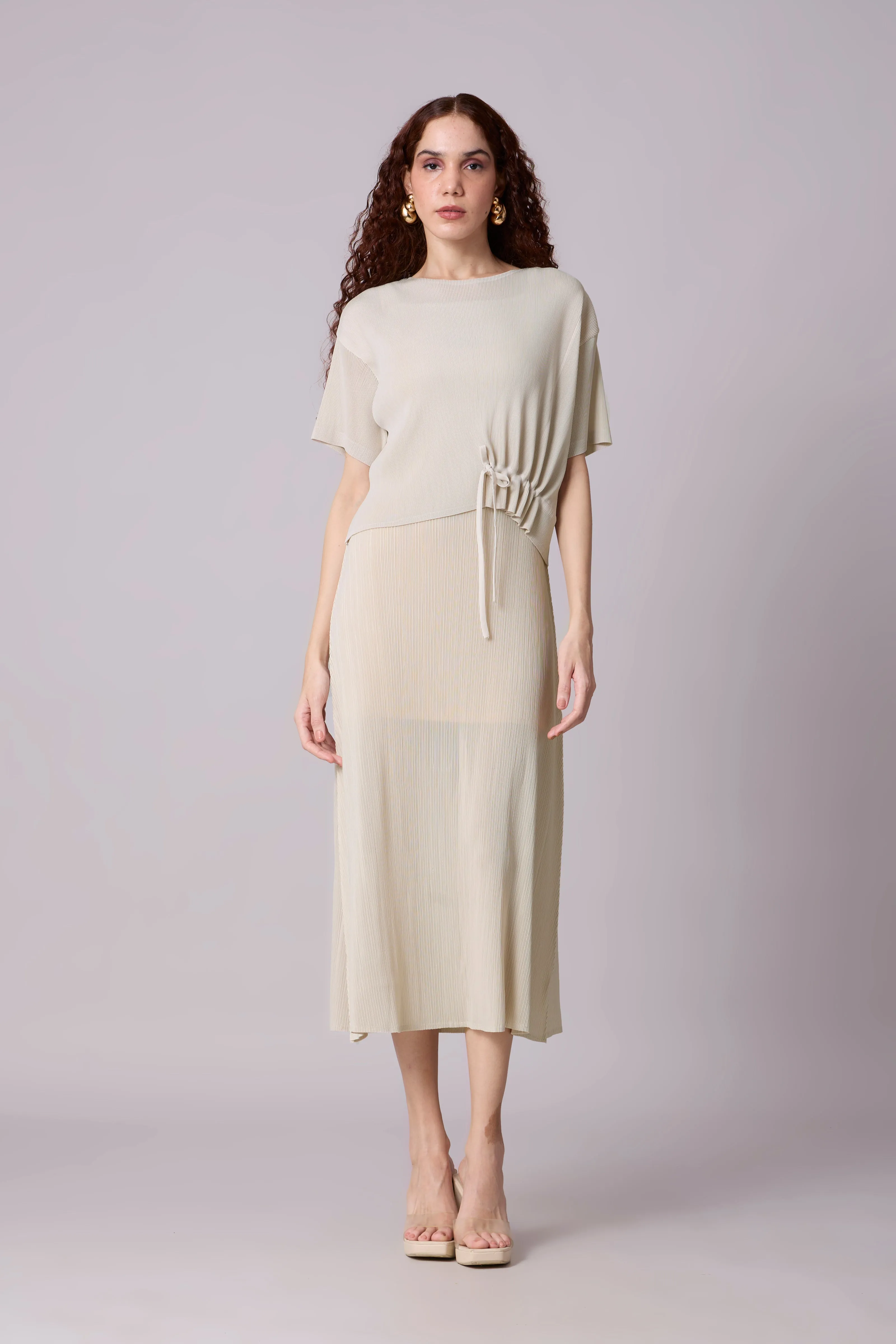 Elsie Cape Dress - Off White