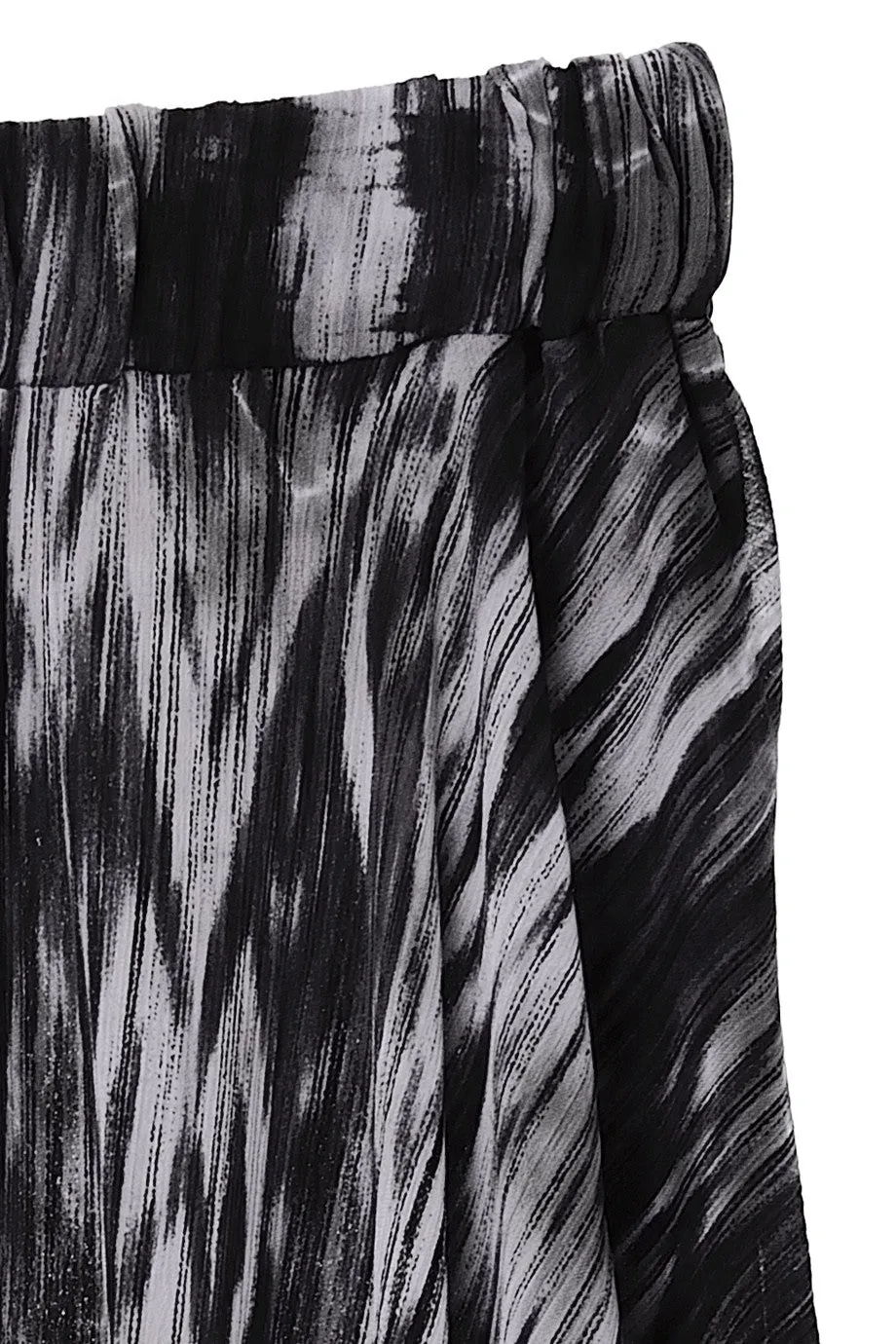 ENZA COSTA IKAT Grey Black Asymmetric Skirt