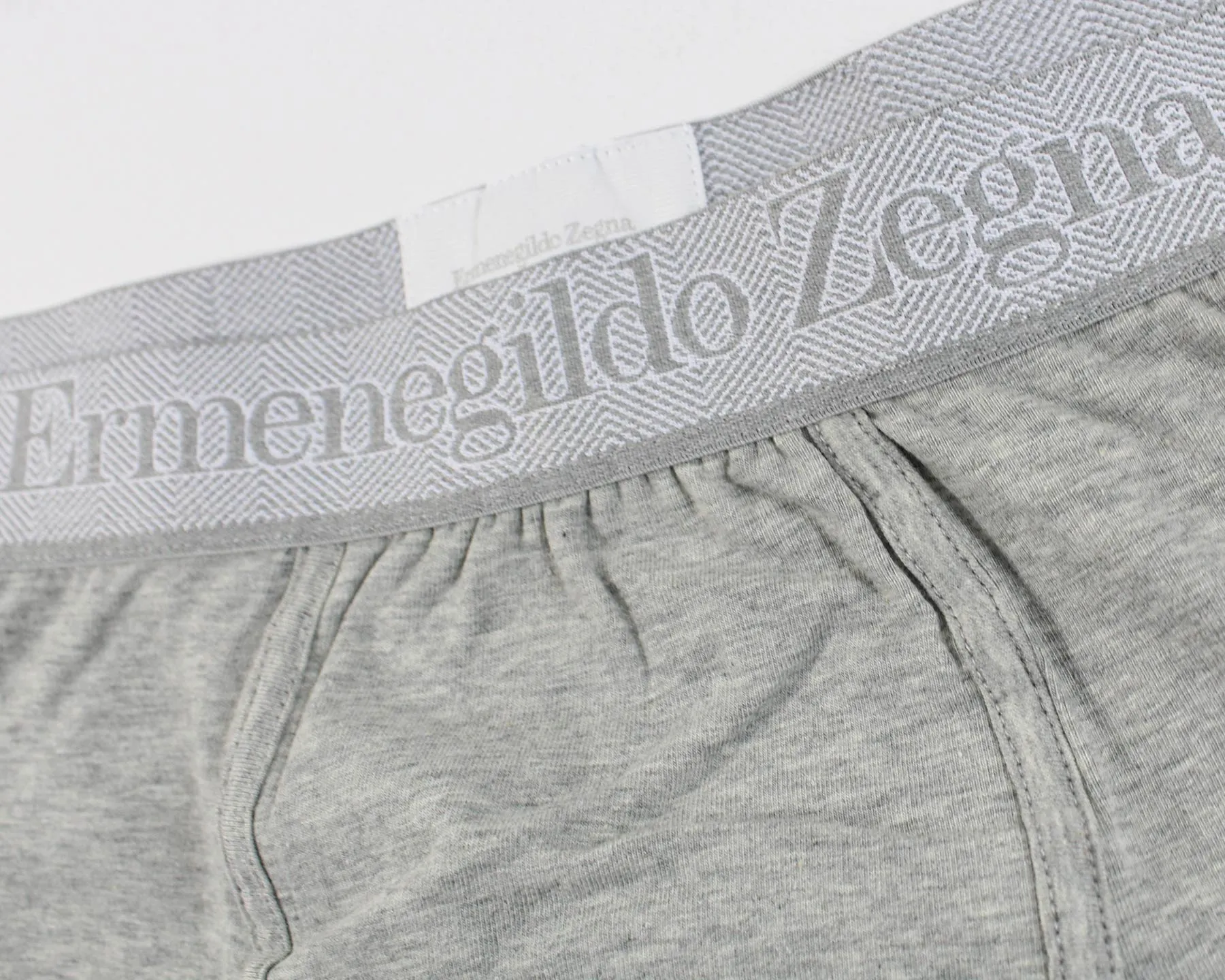 Ermenegildo Zegna Boxer Briefs Gray Men Underwear 2 Pack Stretch Cotton S