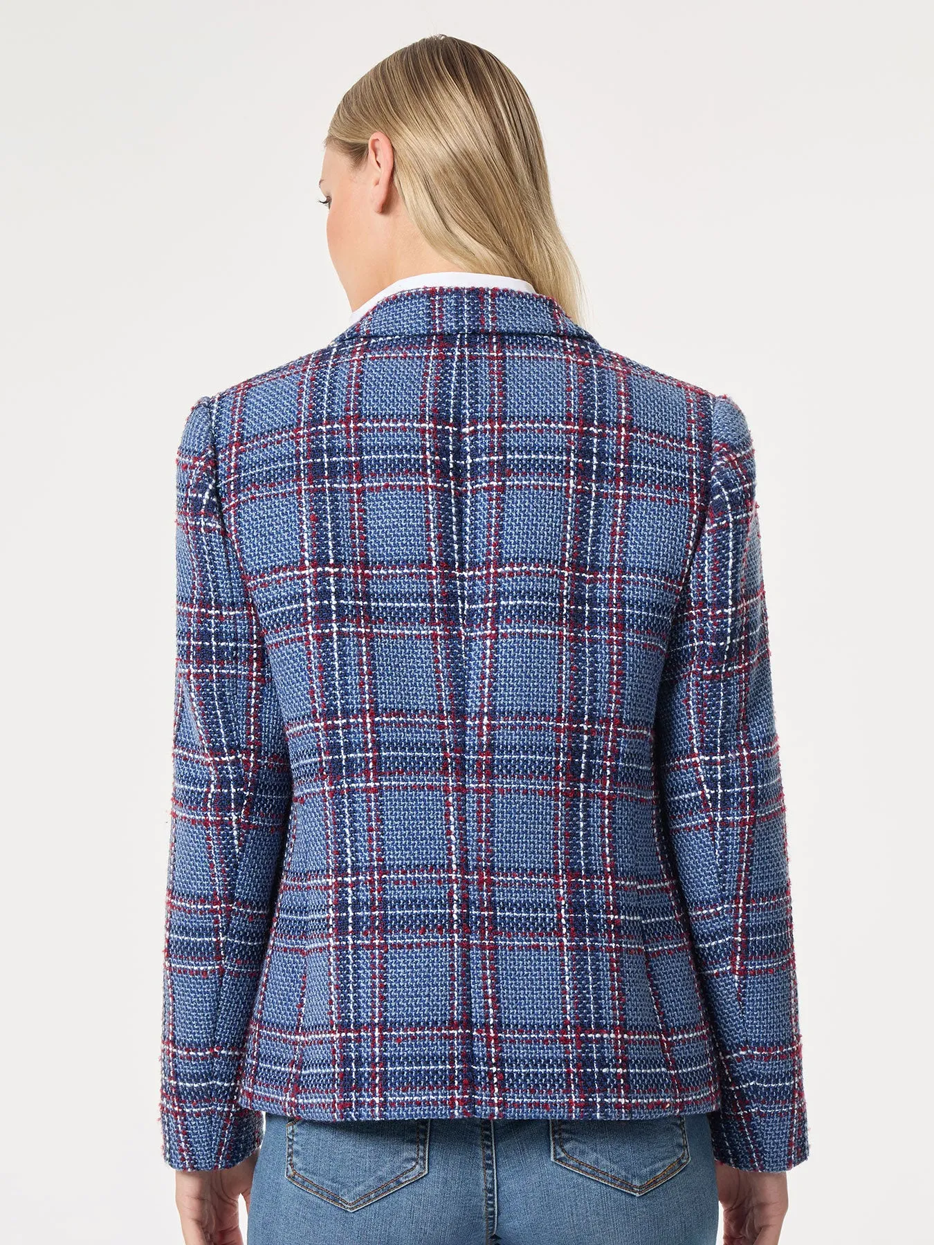 Faux Double Breasted Tweed Jacket